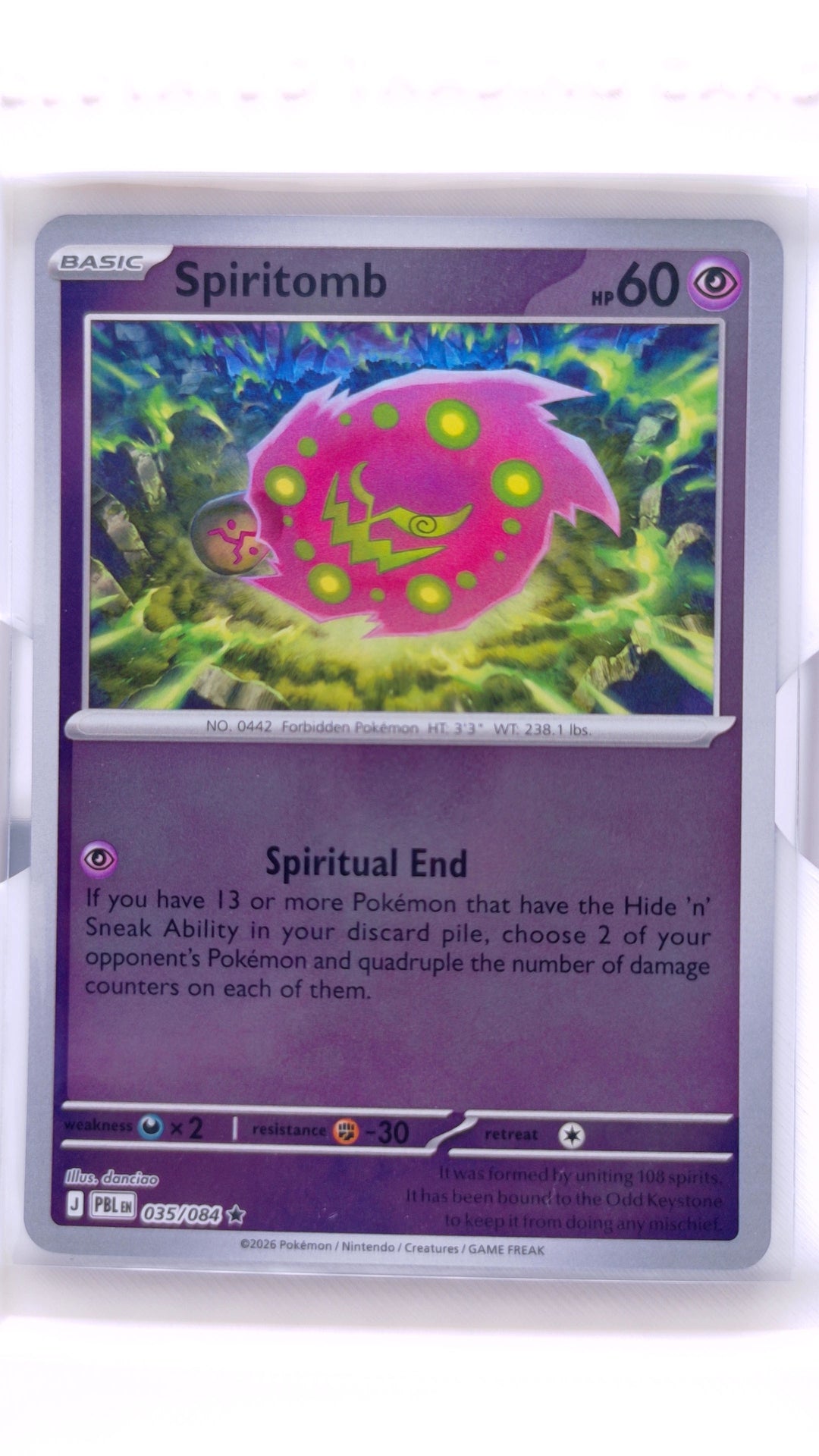 #035 Spiritomb Reverse Holo Rare - front