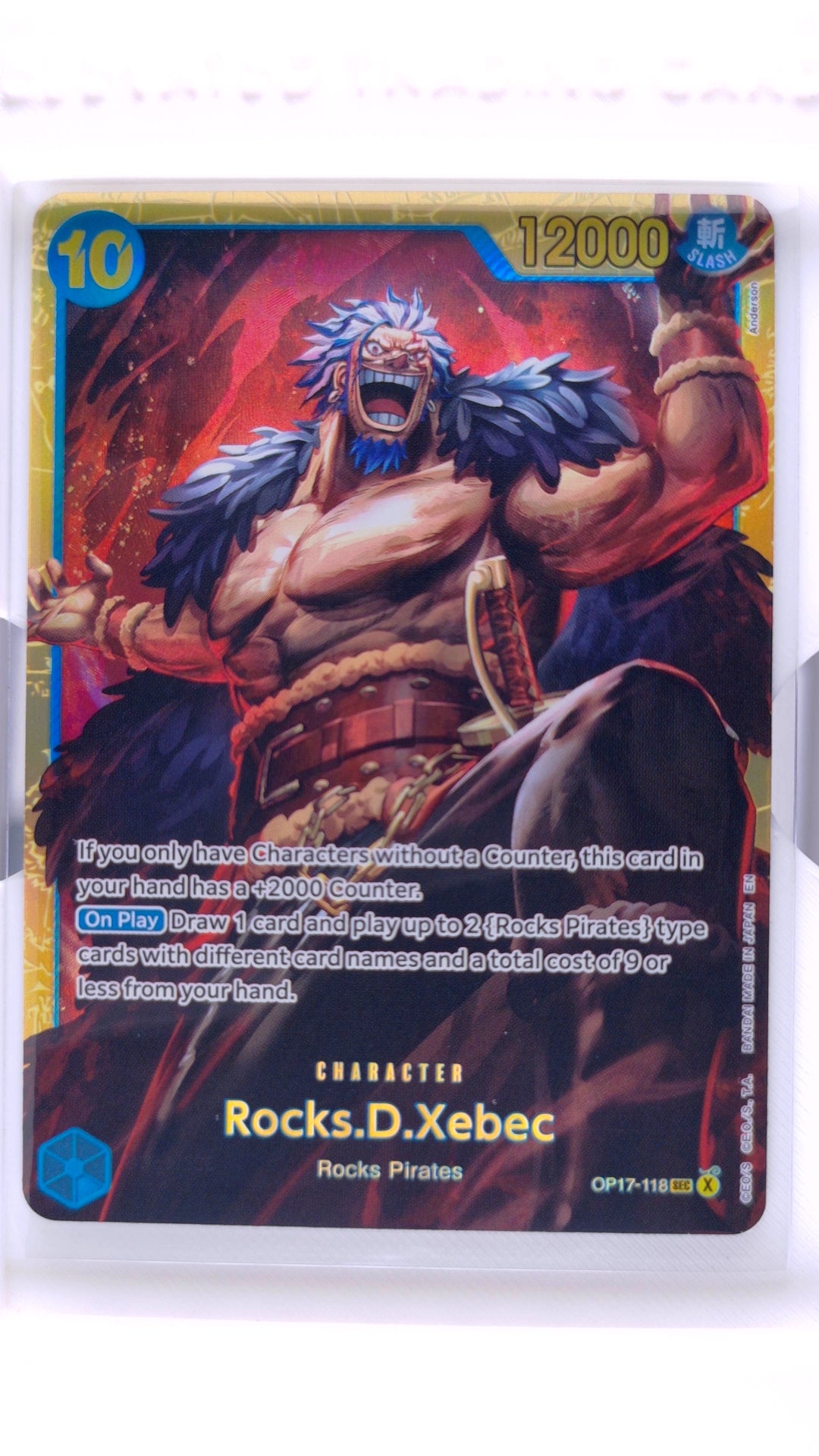 #OP17-118 Rocks.D.Xebec SEC (Secret Rare) - front