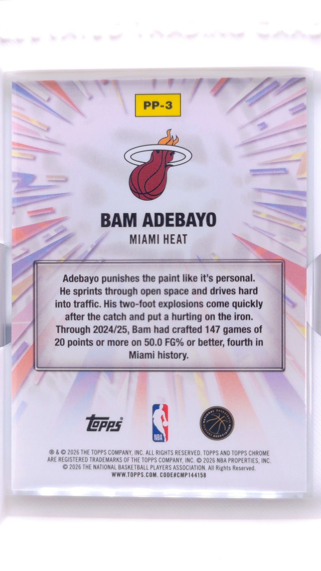 #PP-3 Bam Adebayo Power Players - back