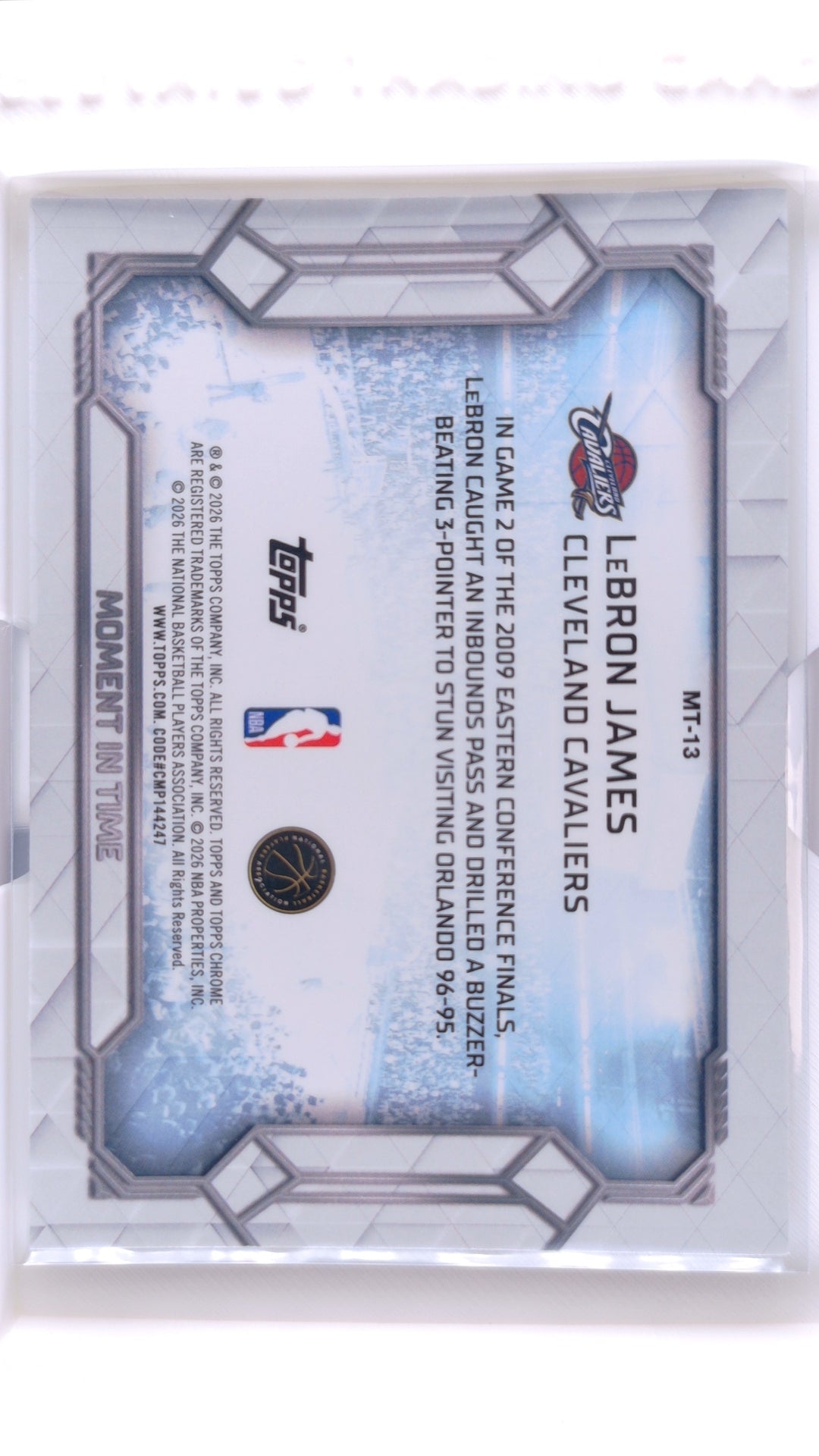 #MT-13 LeBron James Moment In Time - back