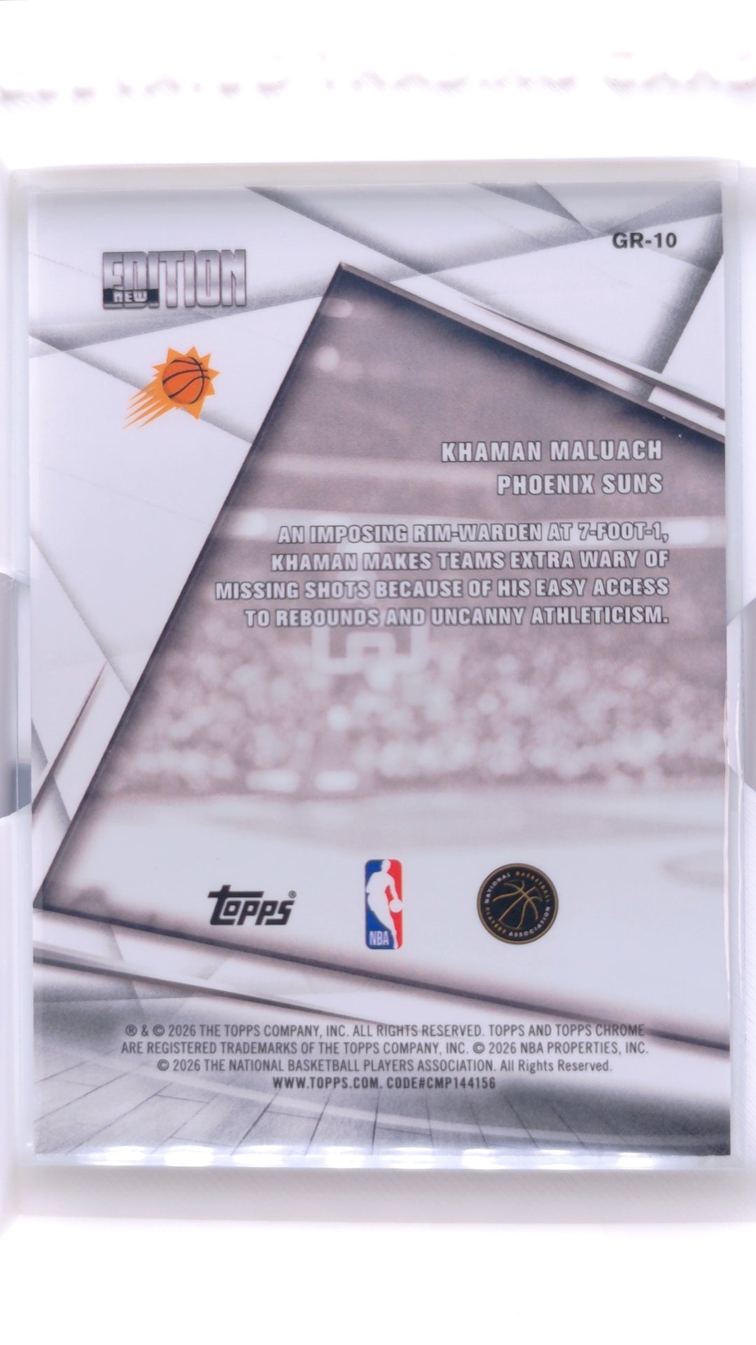 #GR-10 Khaman Maluach Rookie New Editions - back