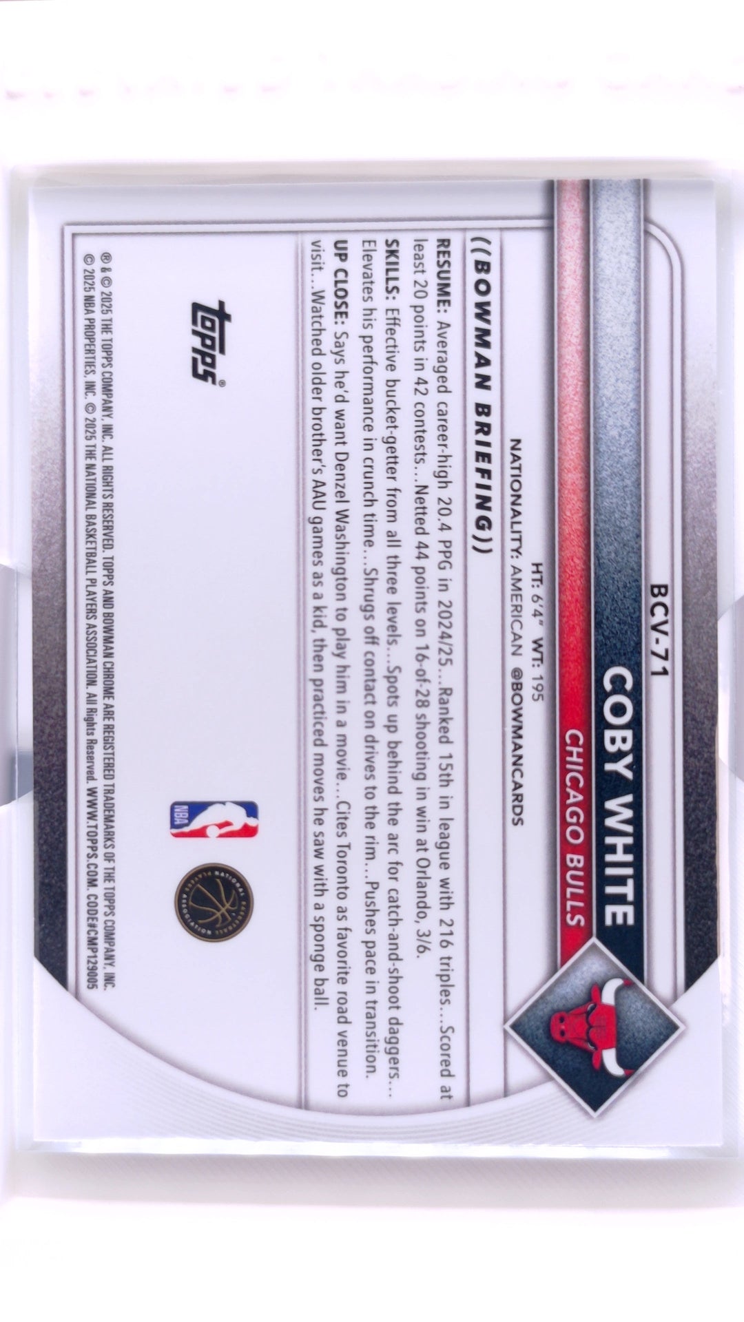 #BCV-71 Coby White Chrome - back