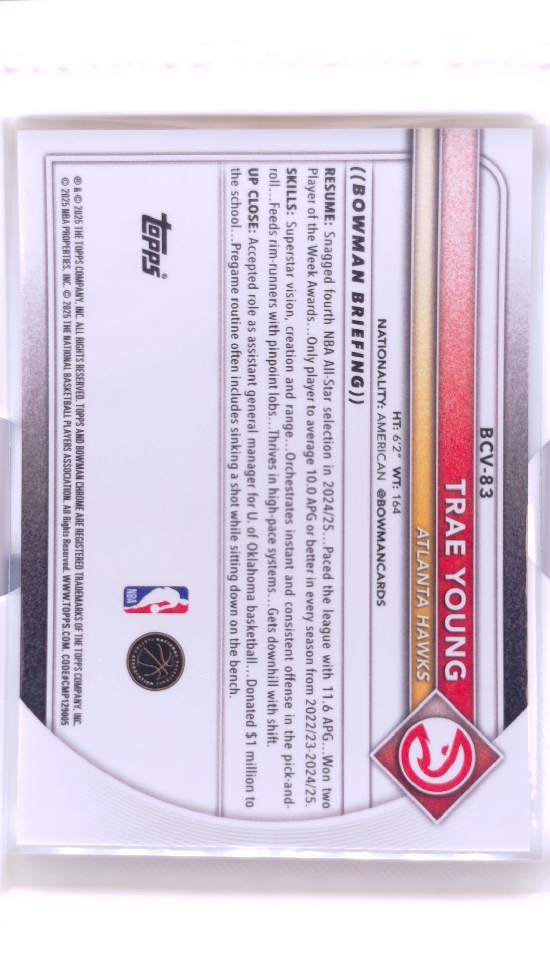 #BCV-83 Trae Young Chrome - back