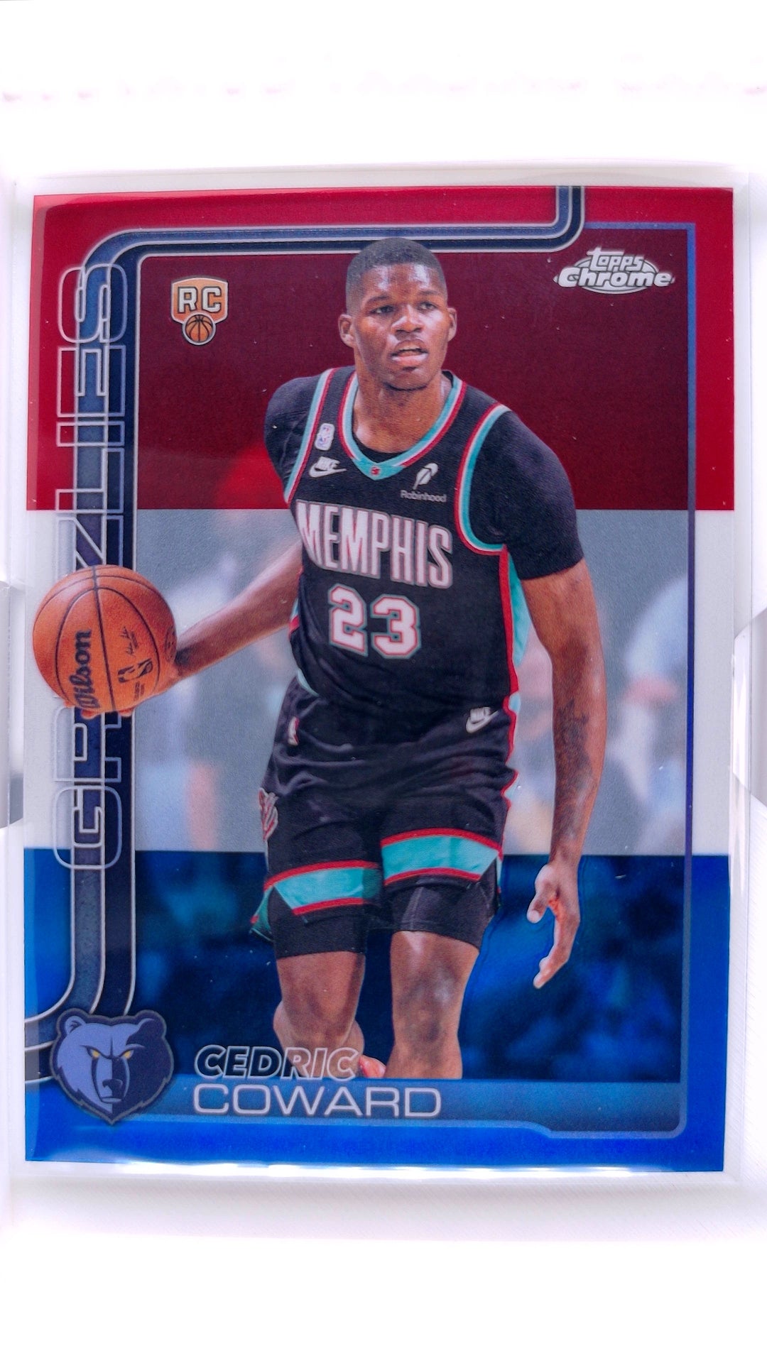 #161 Cedric Coward Red, White & Blue Refractor - front