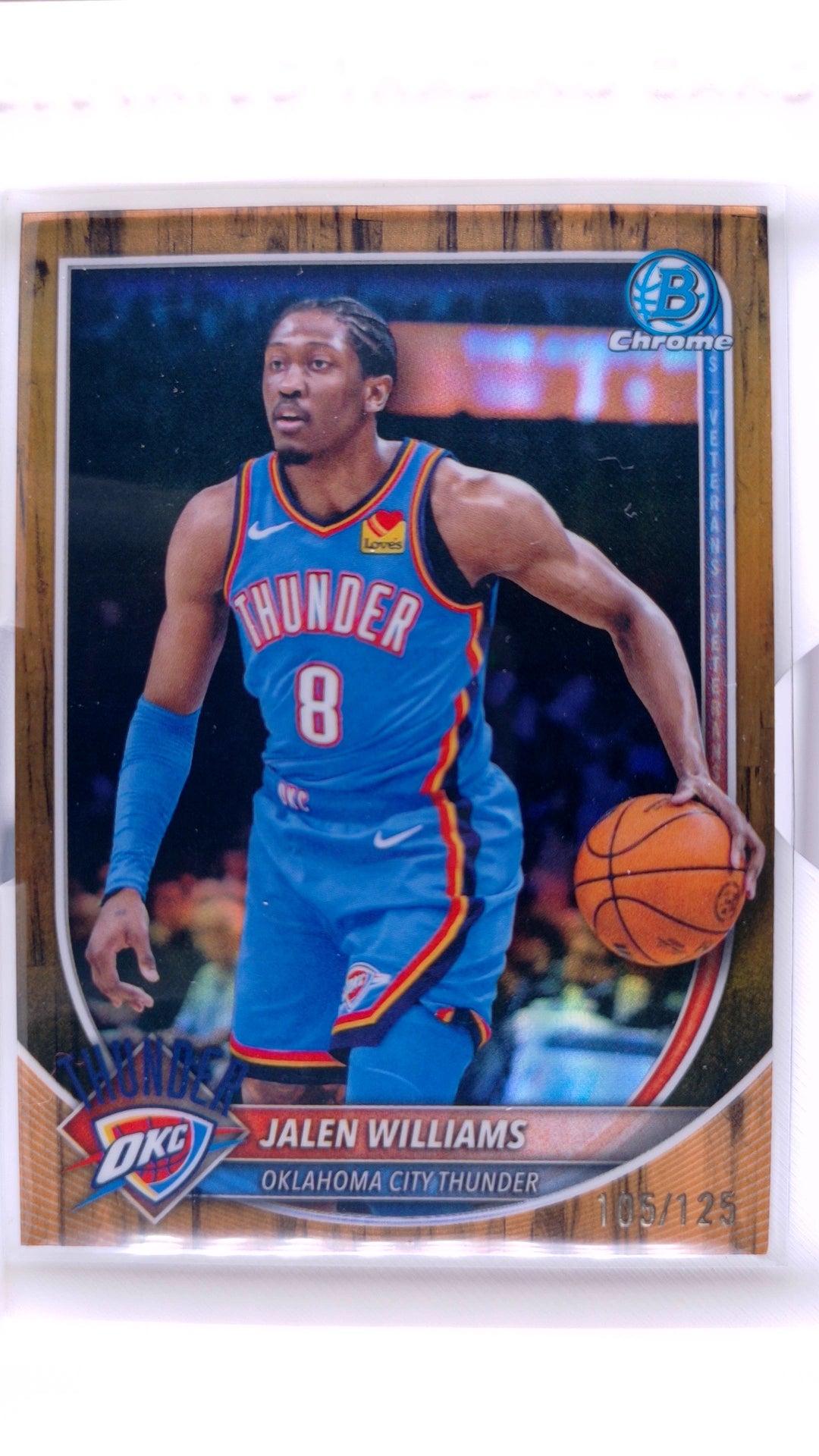 #BCV-107 Jalen Williams Chrome Floorboard Refractor #105/125 - front