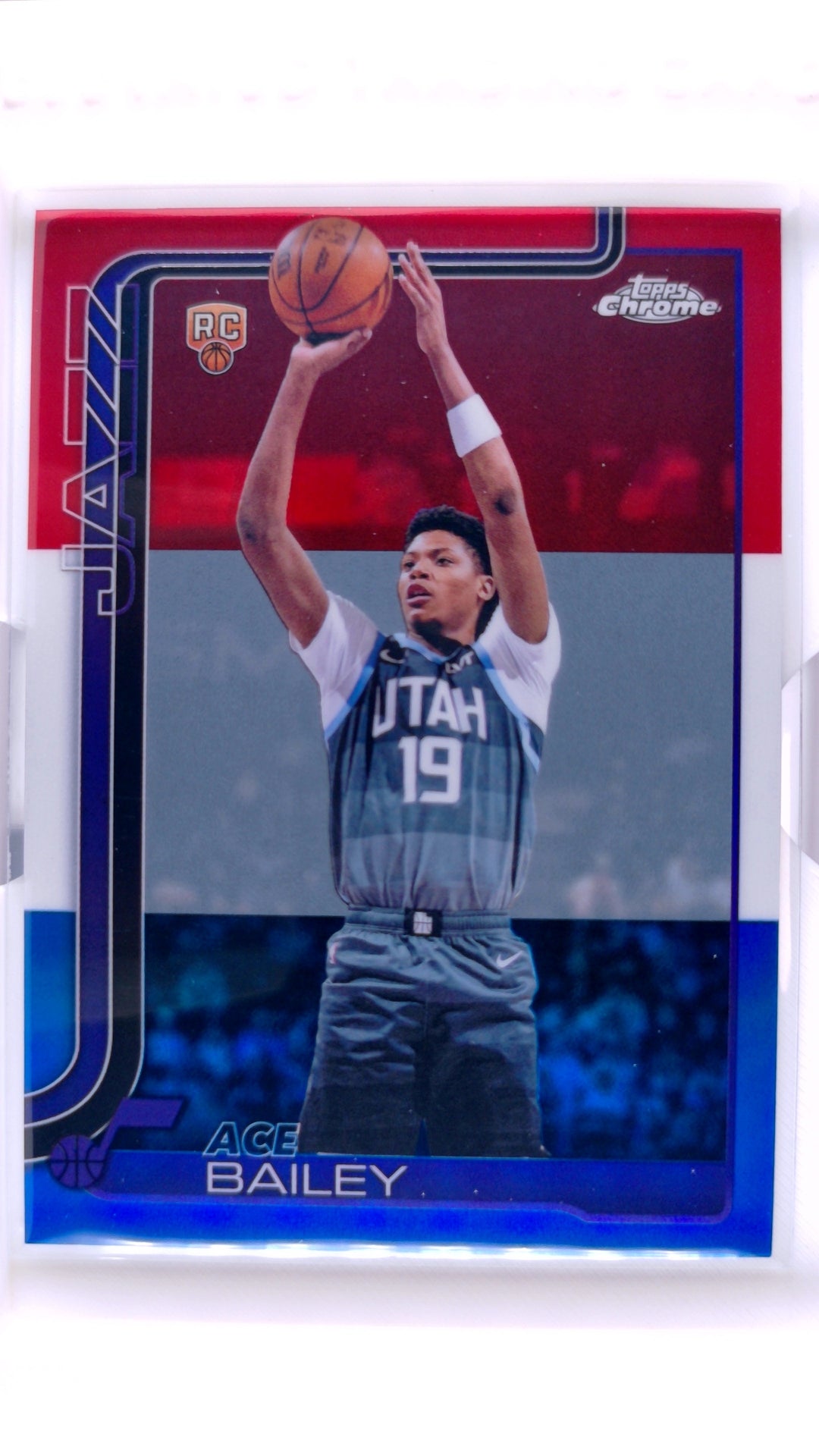 #155 Ace Bailey Red, White & Blue Refractor - front