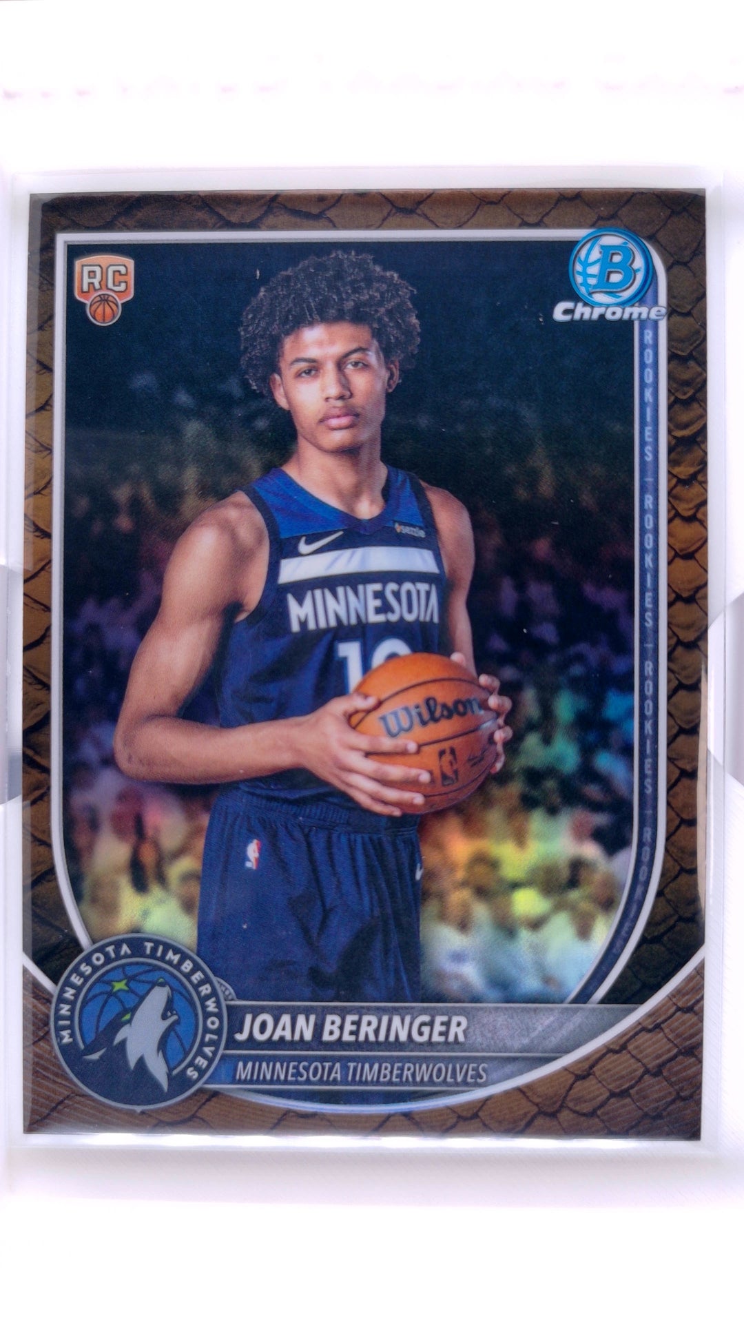 #BCV-17 Joan Beringer Rookie Chrome Reptilian Refractor - front