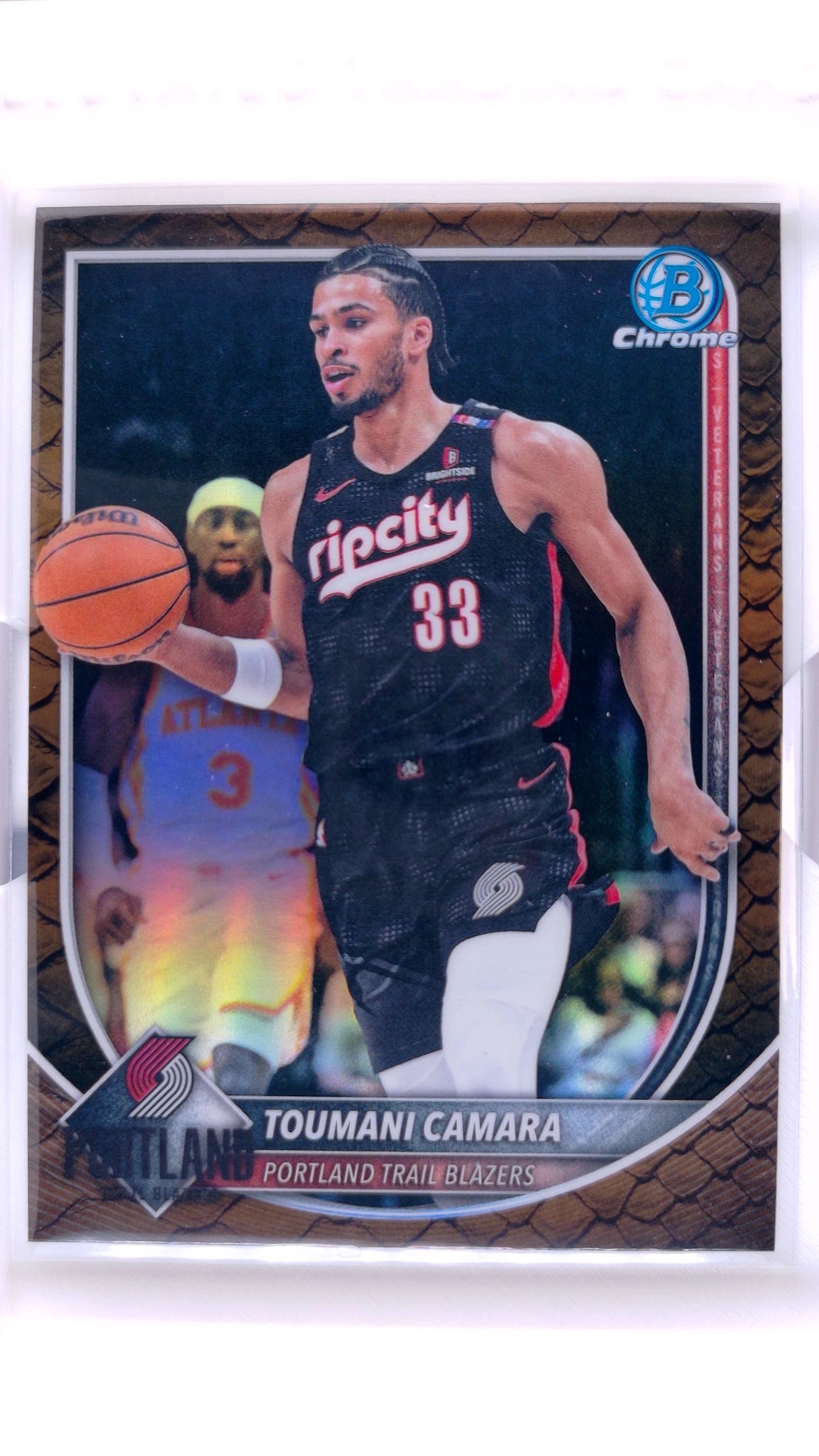 #BCV-111 Toumani Camara Chrome Reptilian Refractor - front