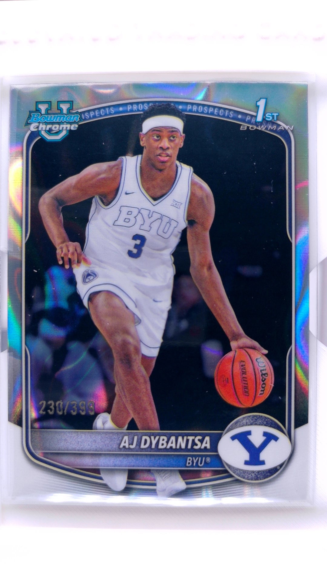 #BCP-1 AJ Dybantsa Chrome Prospects Lava Refractor #230/399 - front