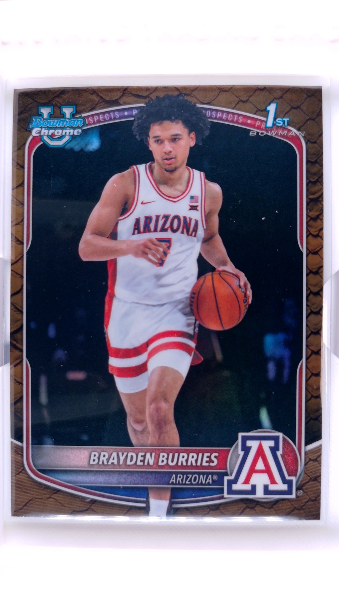 #BCP-51 Brayden Burries Chrome Prospects Reptilian Refractor - front