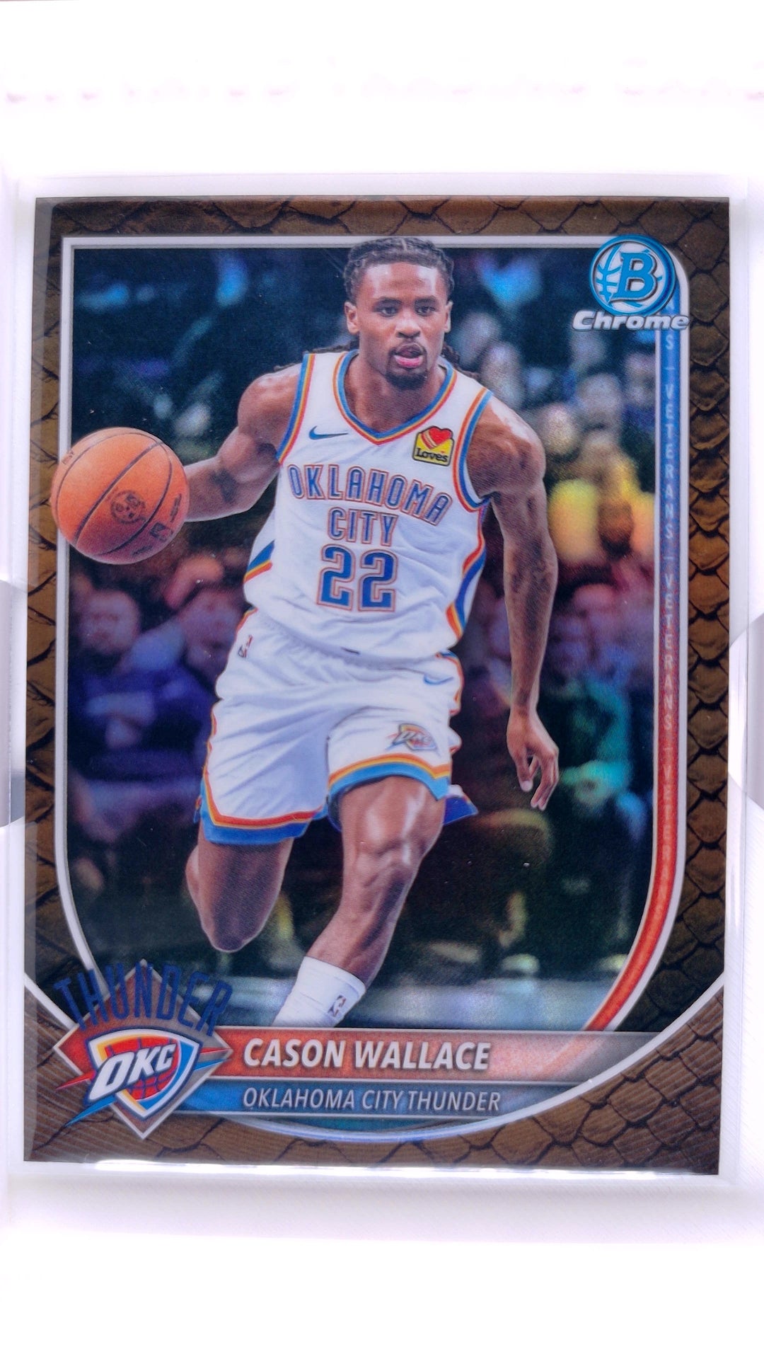 #BCV-185 Cason Wallace Chrome Reptilian Refractor - front