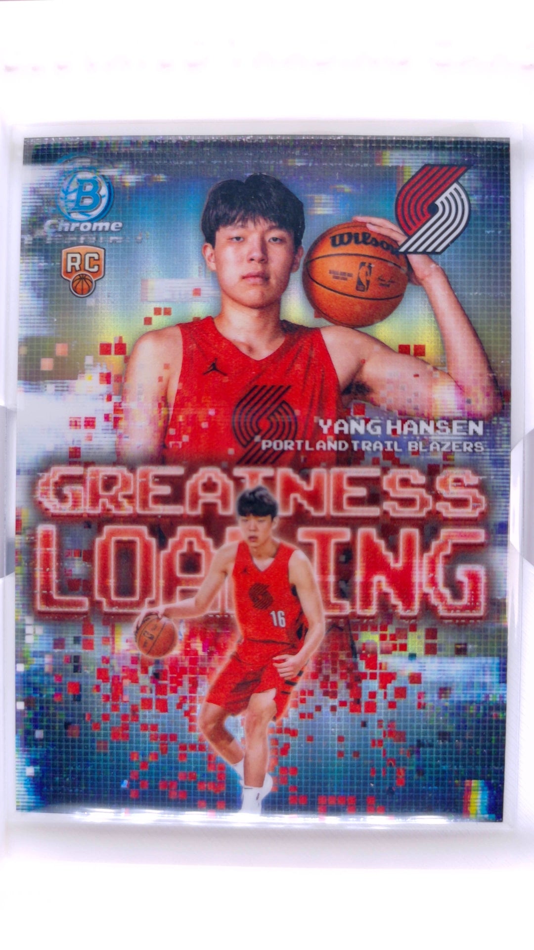 #GL-16 Yang Hansen Rookie Greatness Loading Refractor - front