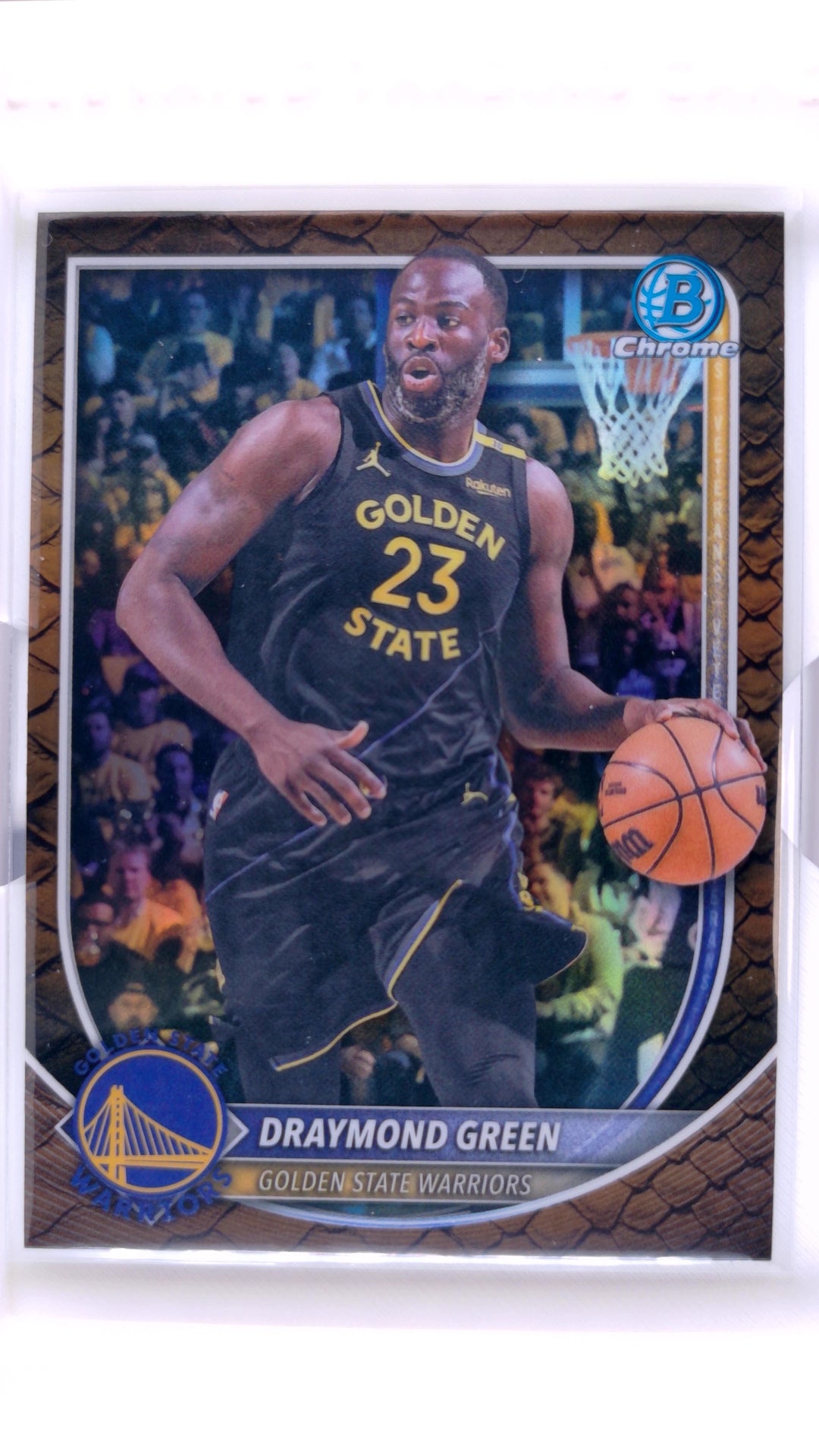 #BCV-117 Draymond Green Chrome Reptilian Refractor - front