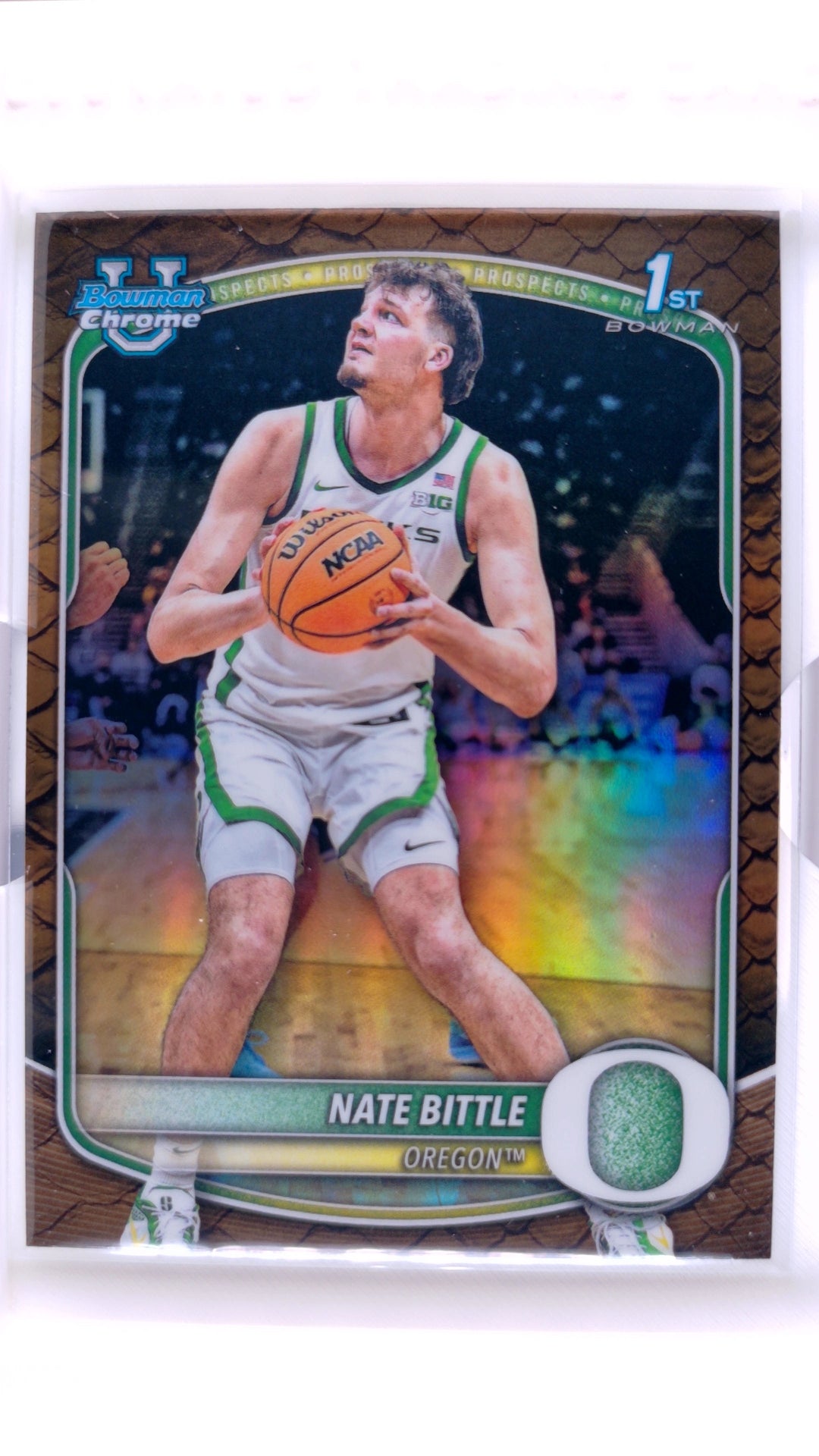#BCP-88 Nate Bittle Chrome Prospects Reptilian Refractor - front