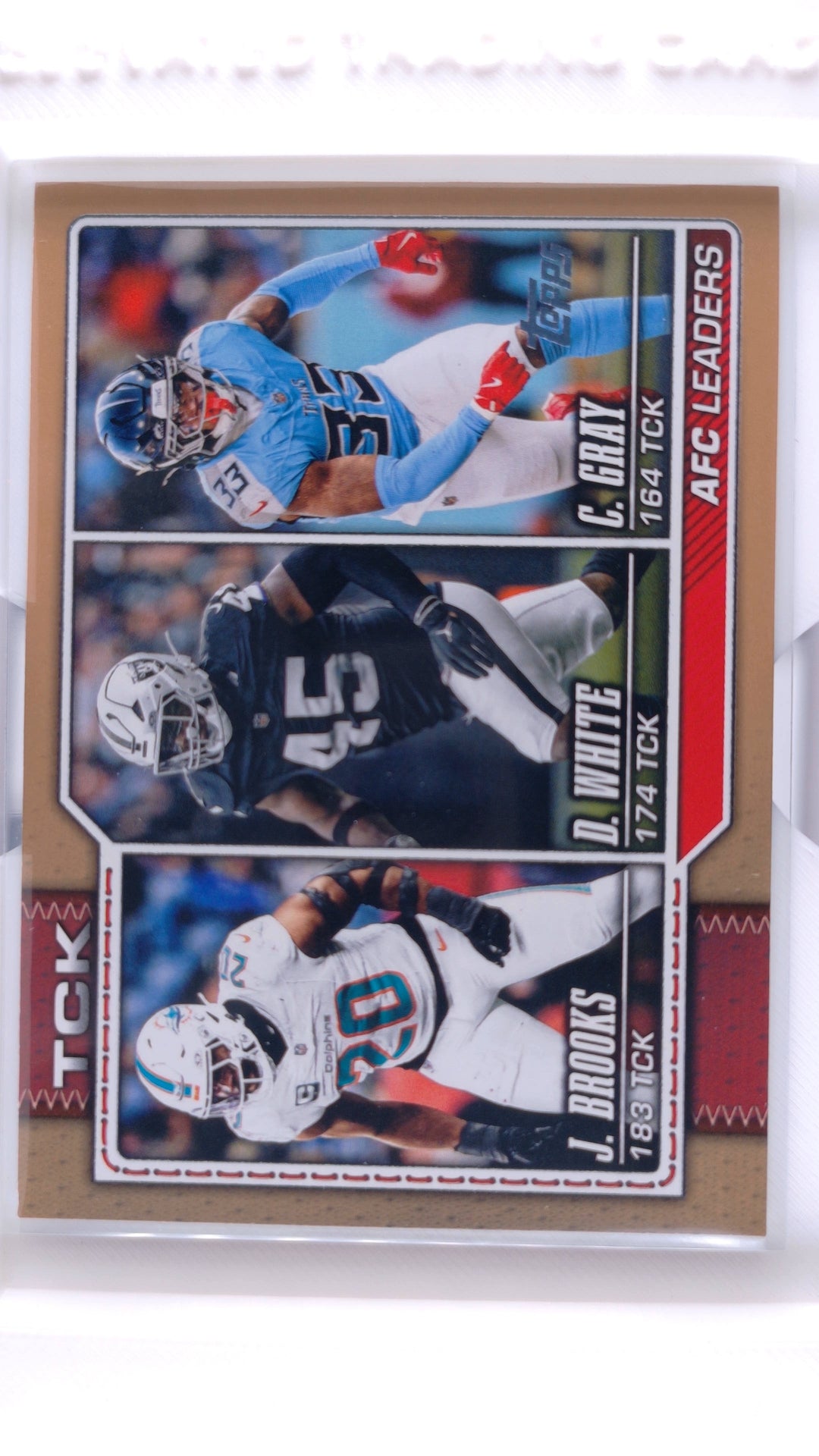#290 Devin White/Jordyn Brooks/Cedric Gray Gold #1706/2026 - front