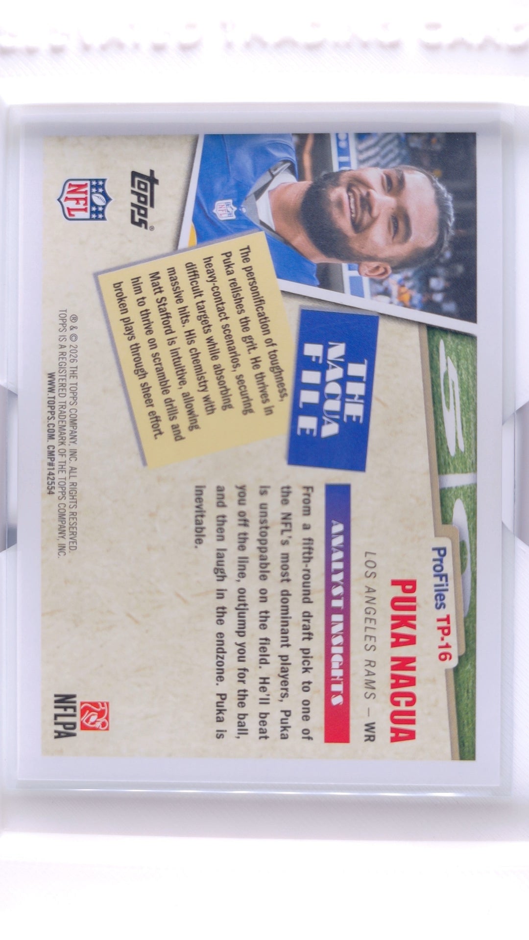 #TP-16 Puka Nacua Topps Profiles - back