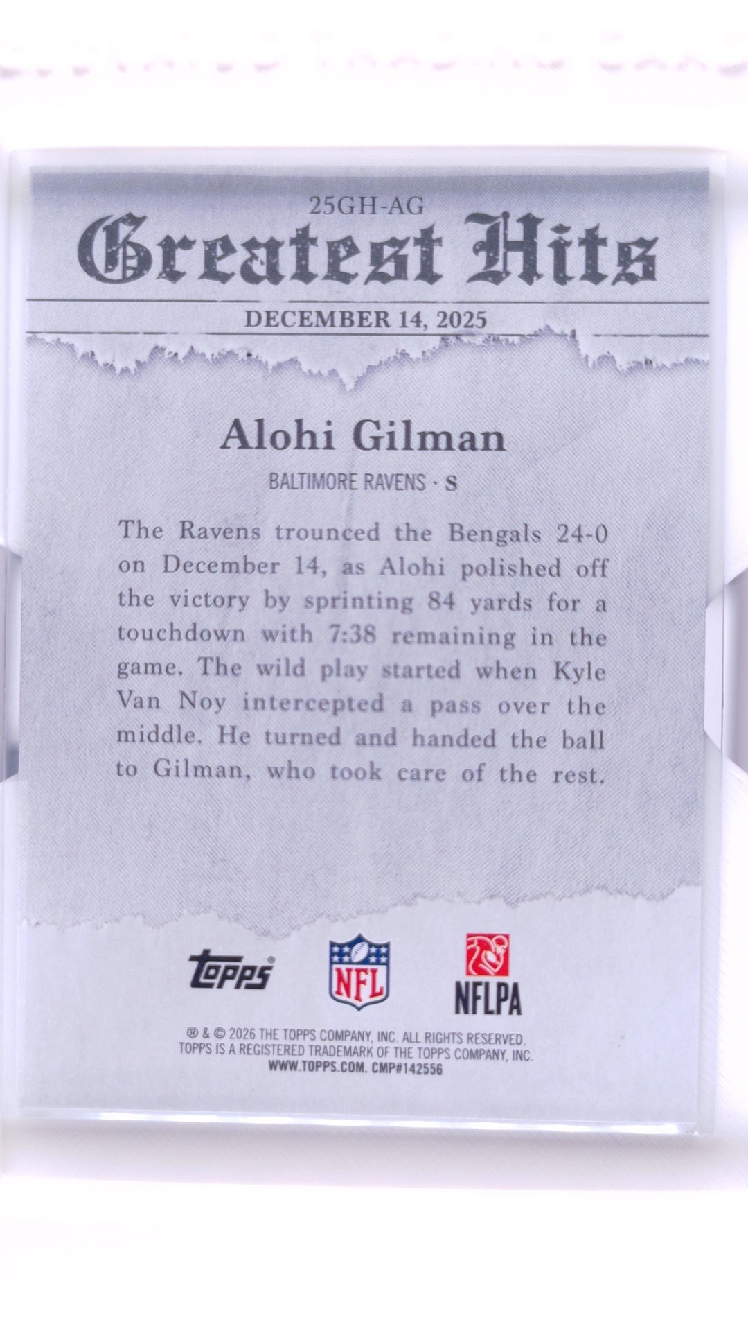 #25GH-AG Alohi Gilman 2025 Greatest Hits - back