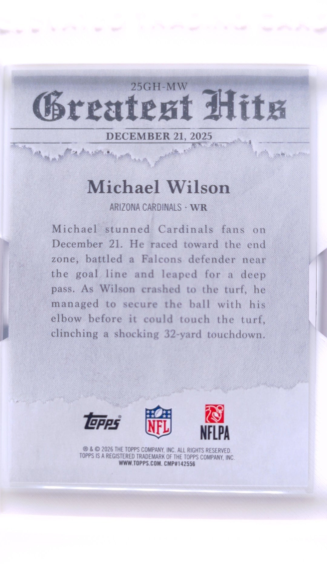 #25GH-MW Michael Wilson 2025 Greatest Hits - back