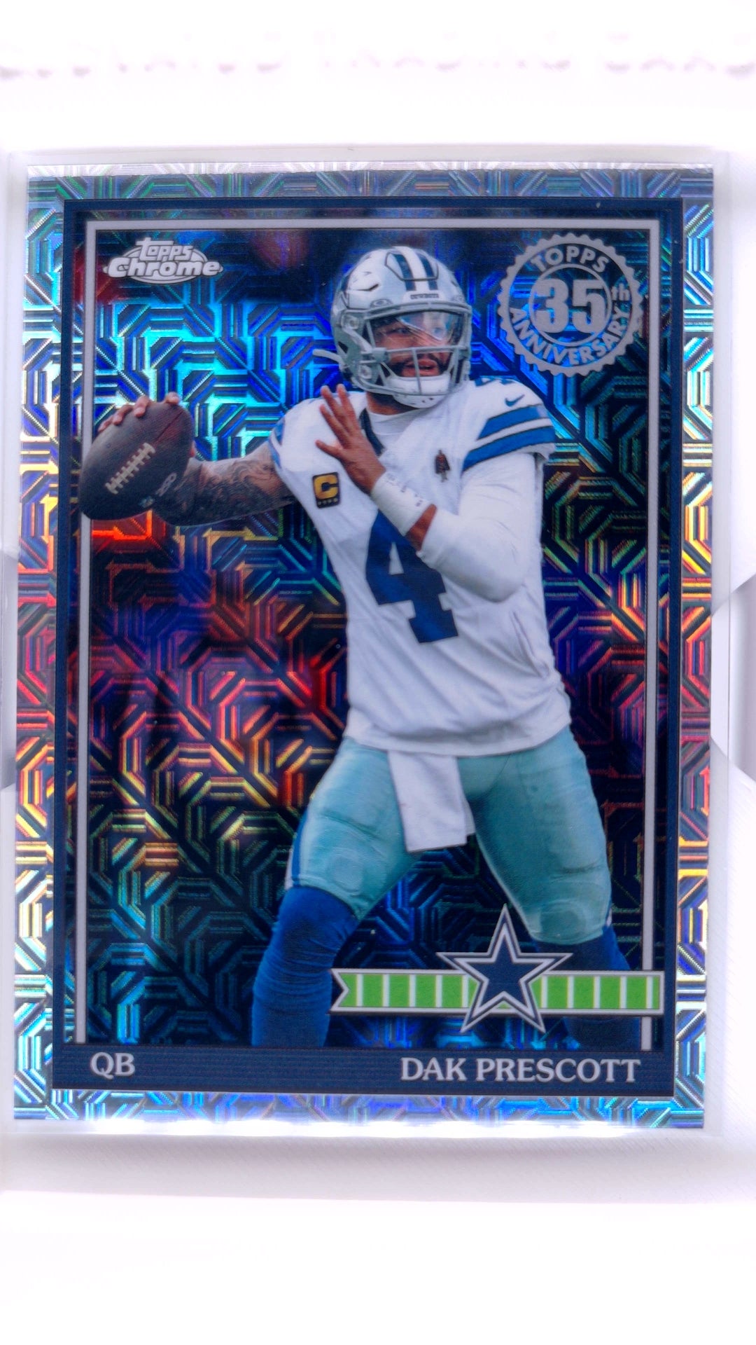 #91TC-28 Dak Prescott 1991 Topps Football Chrome - front
