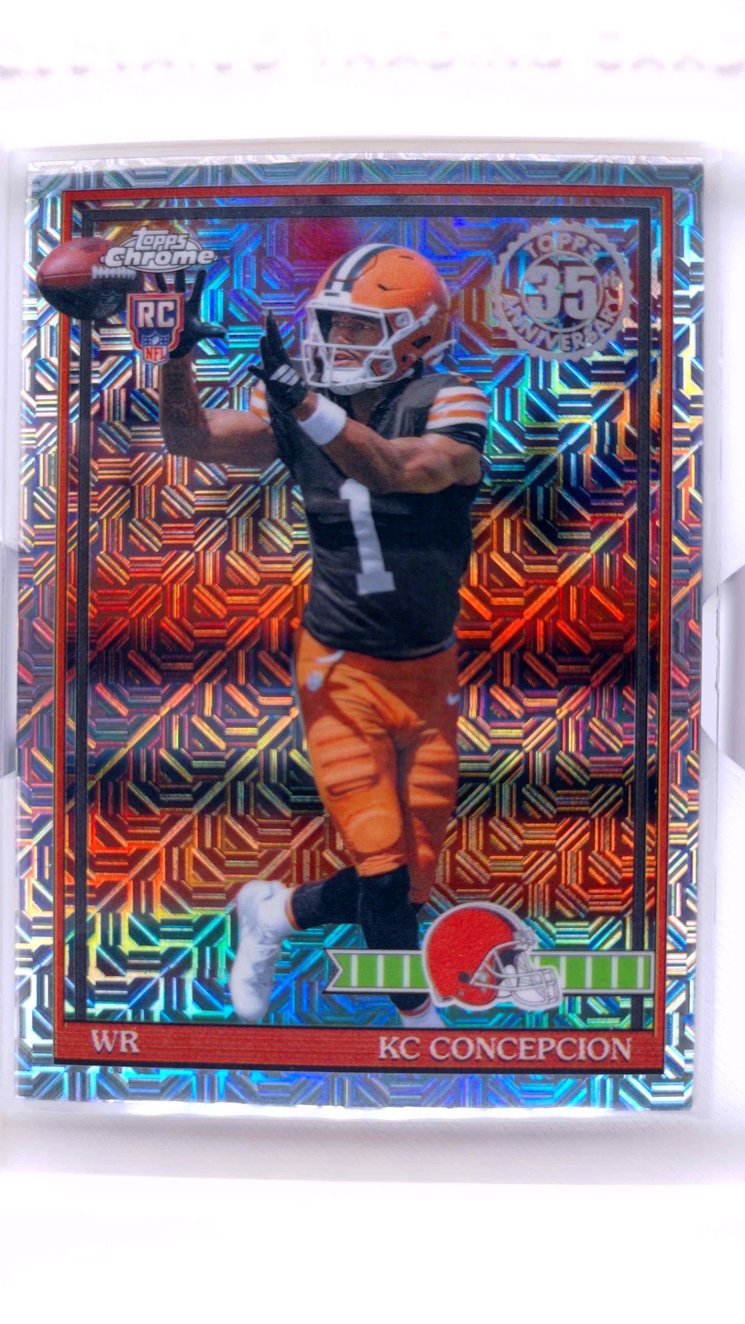 #91TRC-23 KC Concepcion Rookie 1991 Topps Rookies Football Chrome - front