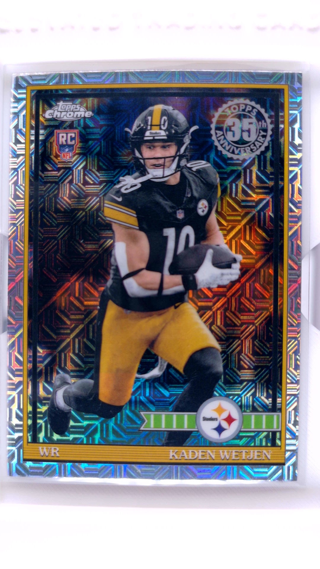 #91TRC-37 Kaden Wetjen Rookie 1991 Topps Rookies Football Chrome - front