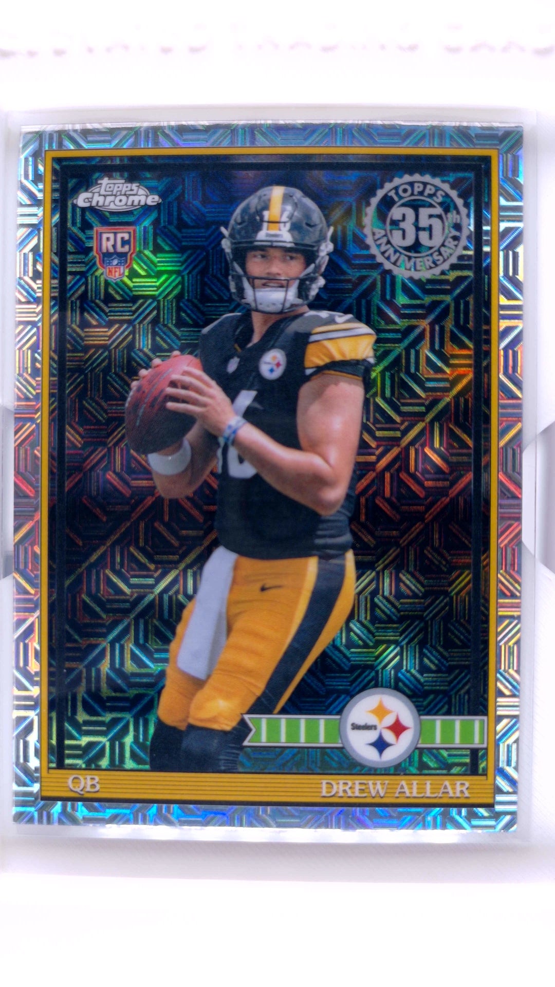 #91TRC-4 Drew Allar Rookie 1991 Topps Rookies Football Chrome - front