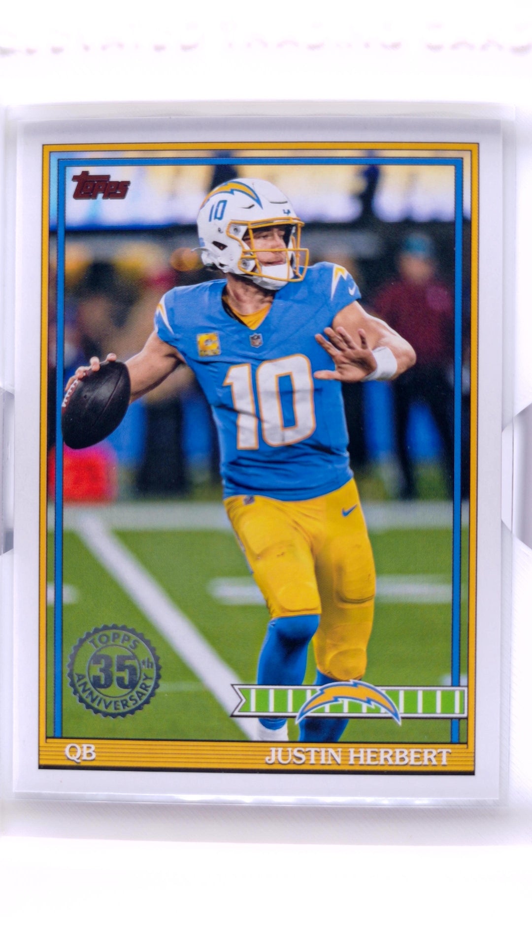 #91TF-16 Justin Herbert 1991 Topps Football - front