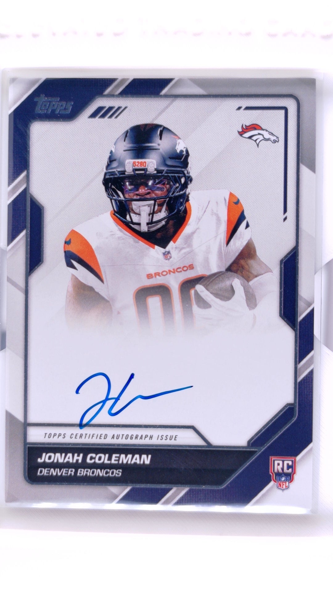 #FFS-JC Jonah Coleman Rookie Flagship First Signatures - front