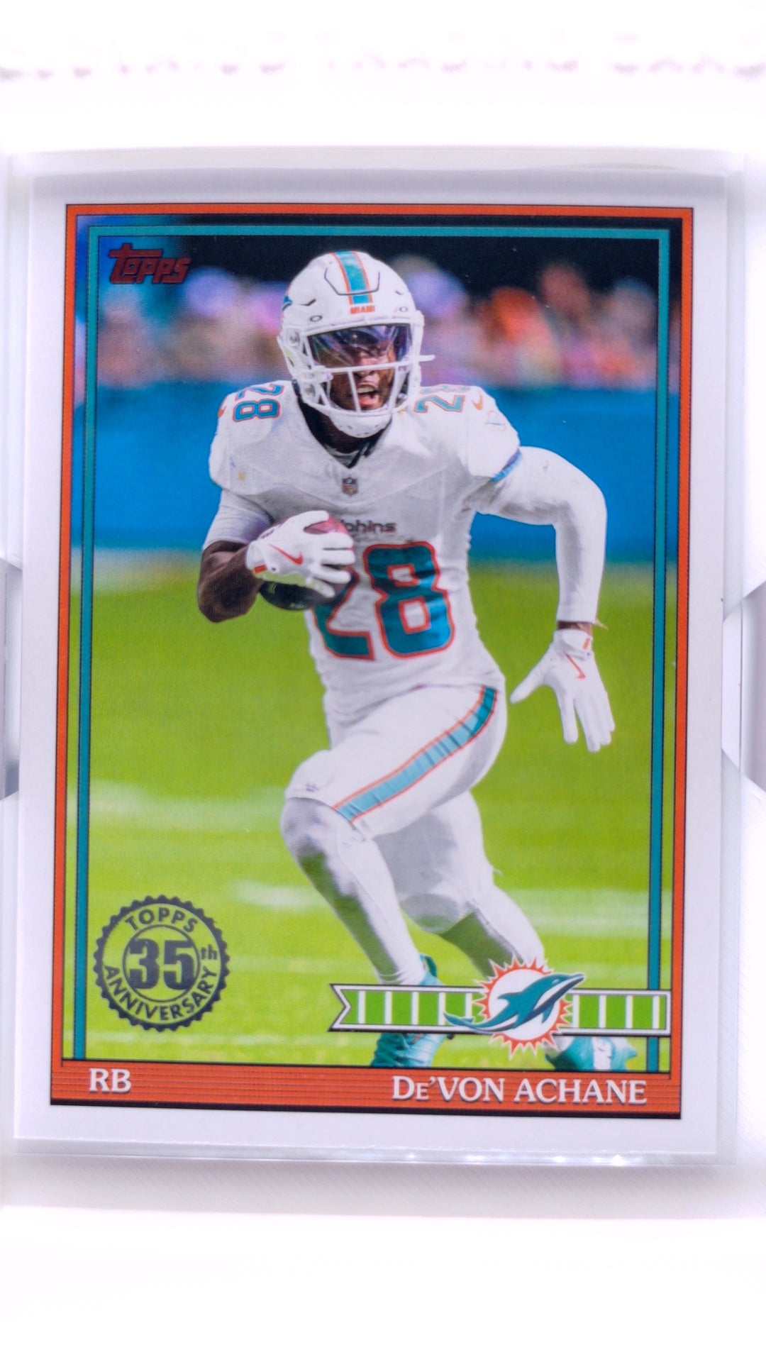 #91TF-35 De'Von Achane 1991 Topps Football - front