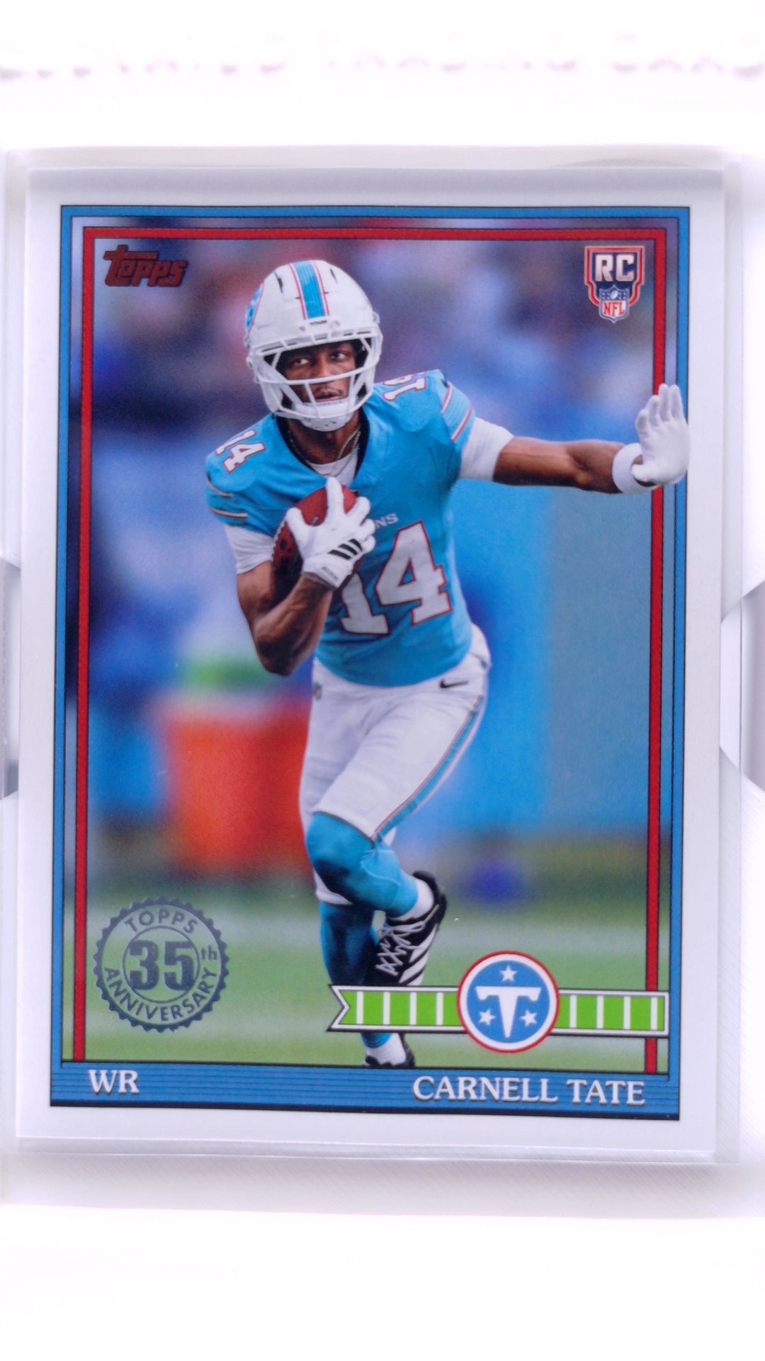 #91TR-18 Carnell Tate Rookie 1991 Topps Rookies Football - front