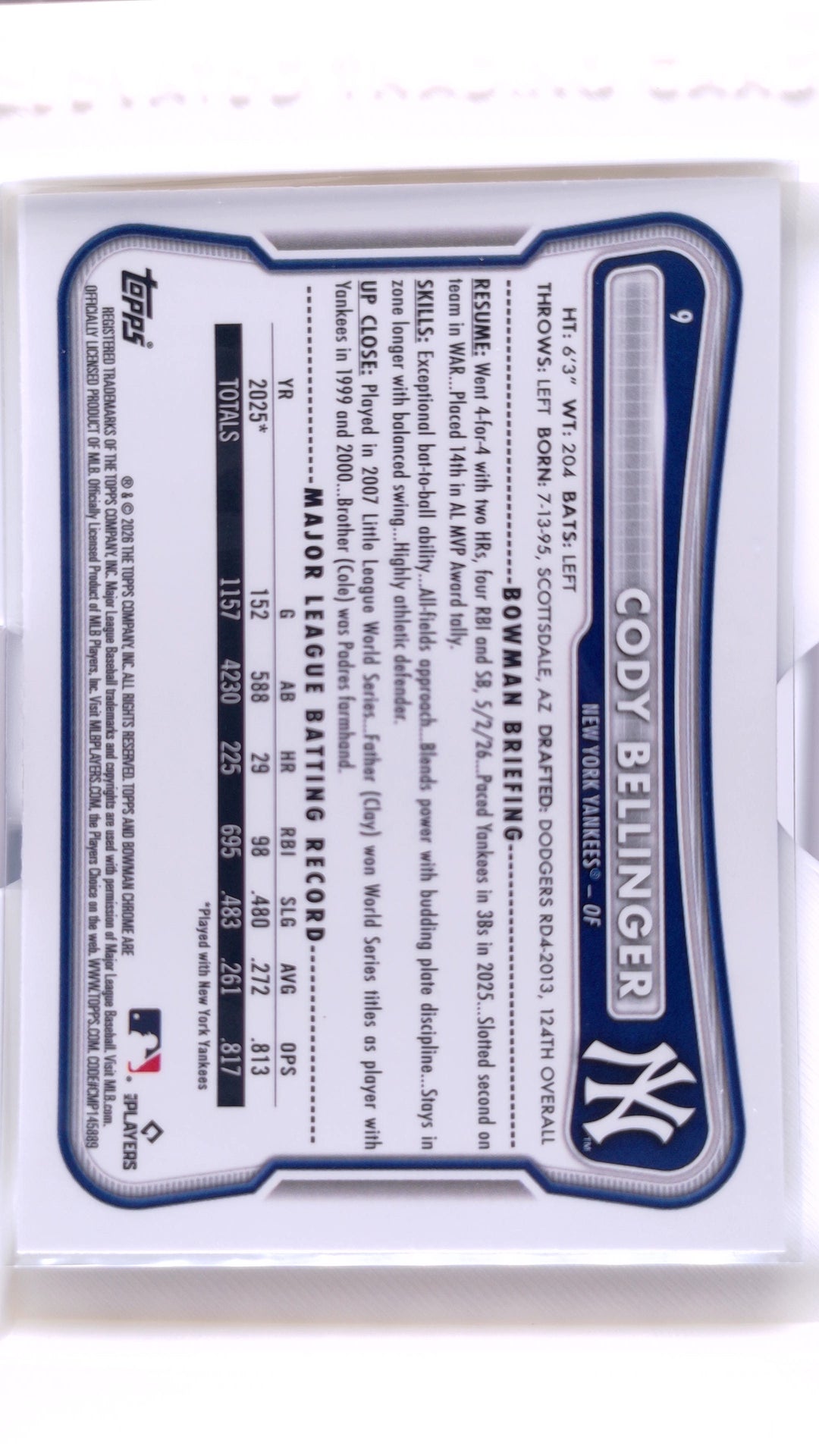 #9 Cody Bellinger - back