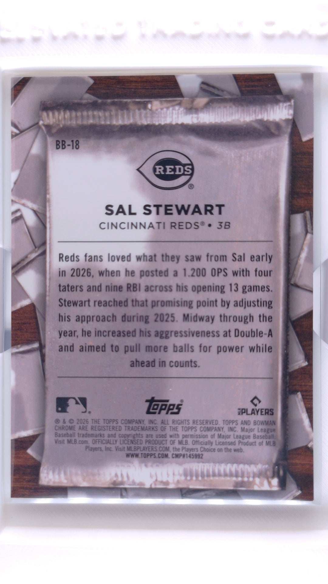 #BB-18 Sal Stewart Rookie Big Break - back