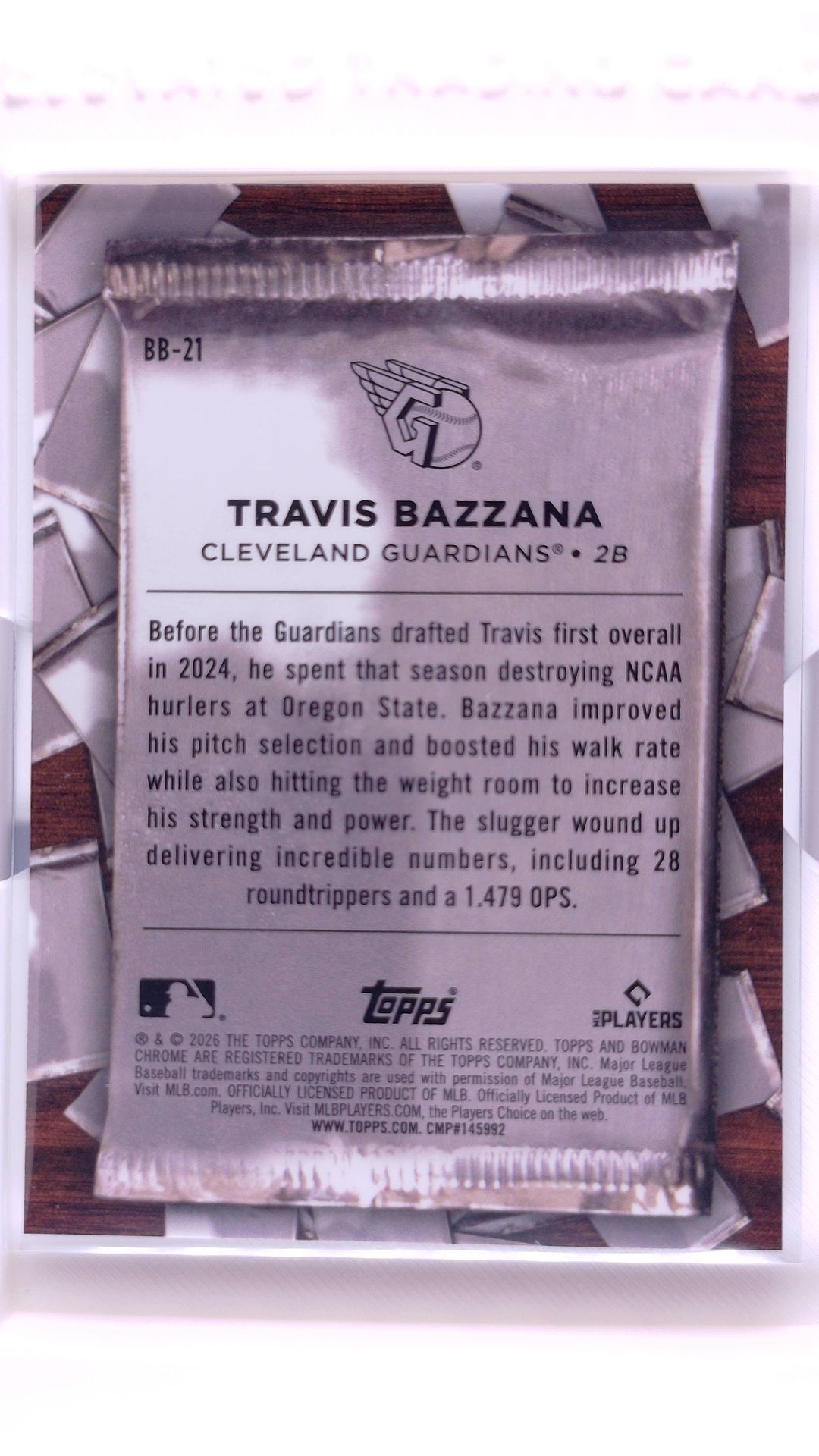 #BB-21 Travis Bazzana Rookie Big Break - back