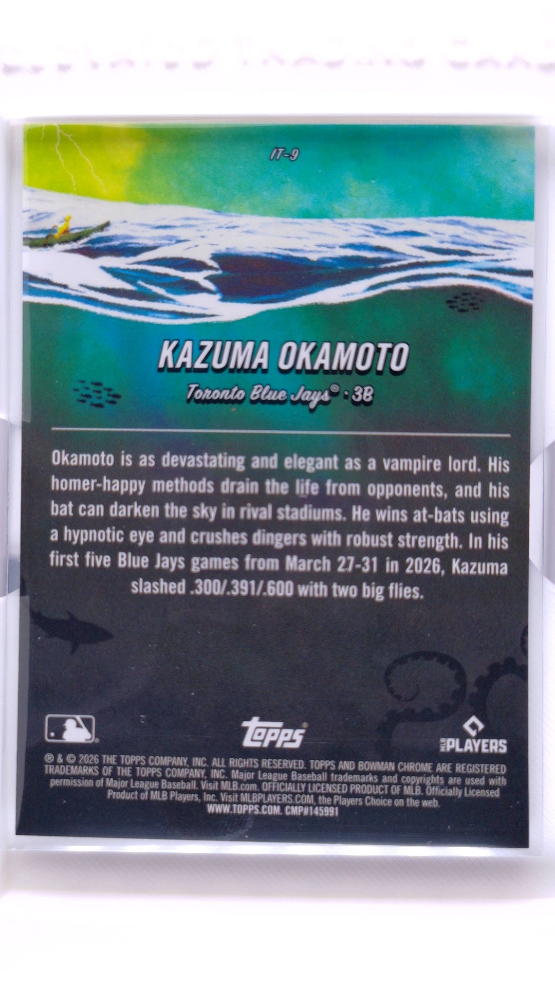 #IT-9 Kazuma Okamoto Rookie It Came to the League - back