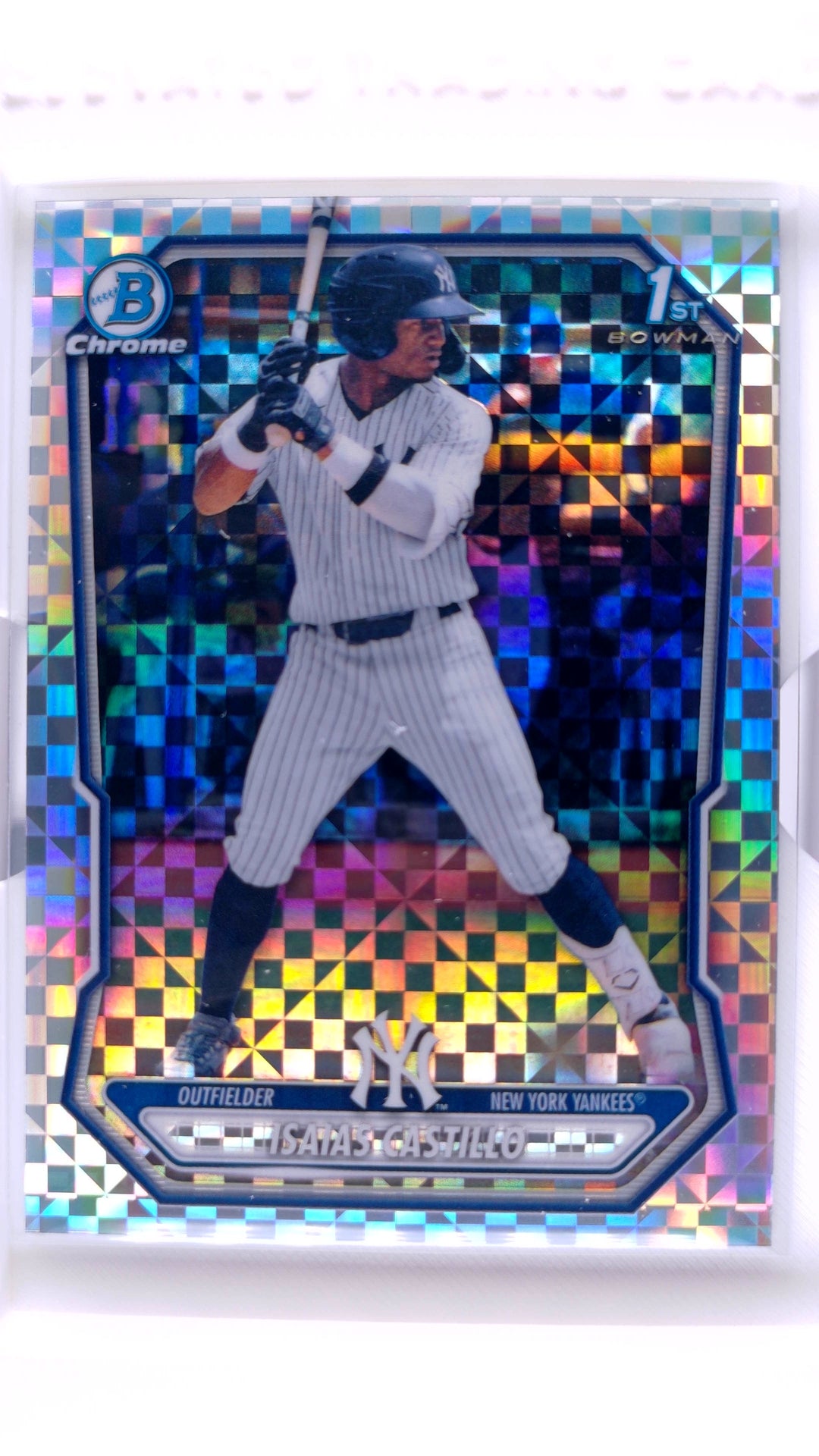 #BCP-156 Isaias Castillo Bowman Chrome Prospects X Fractor - front