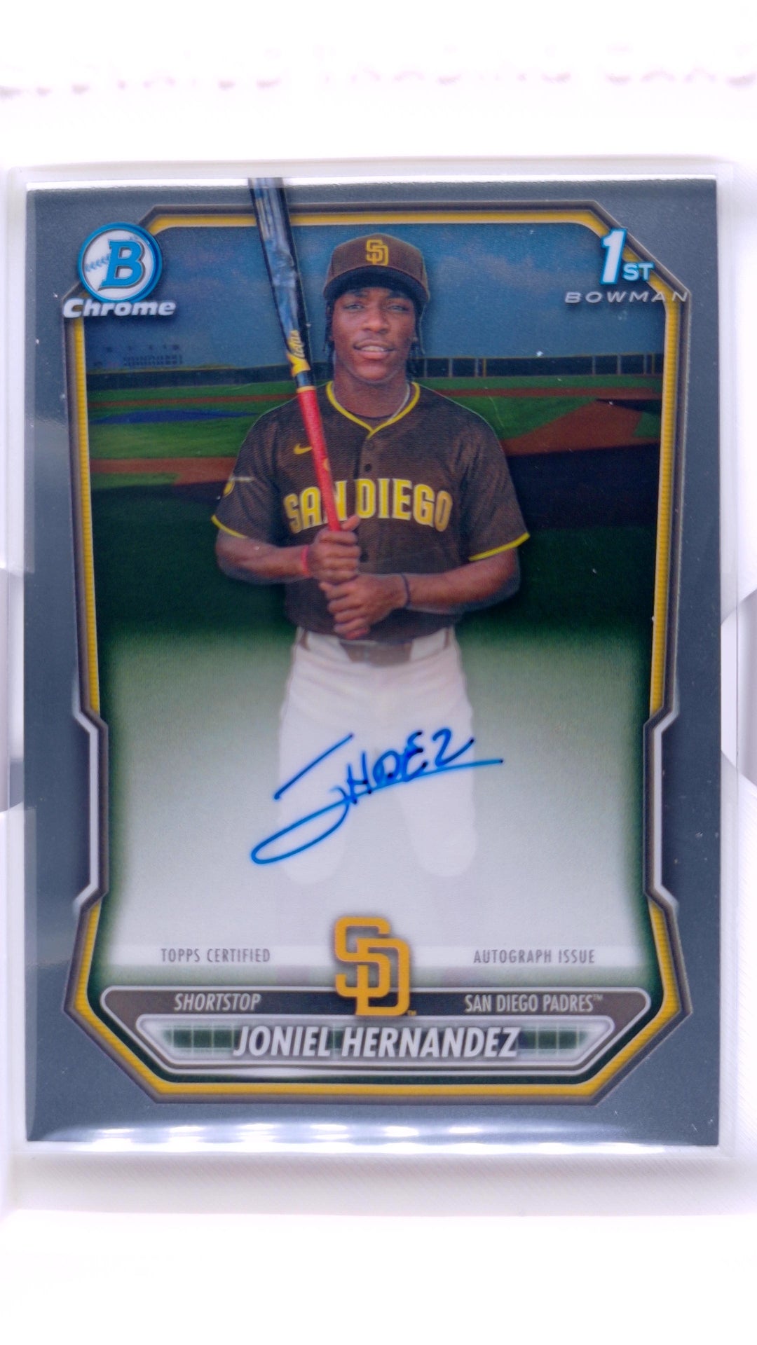 #CPA-JHE Joniel Hernandez Bowman Chrome Prospect Autographs - front
