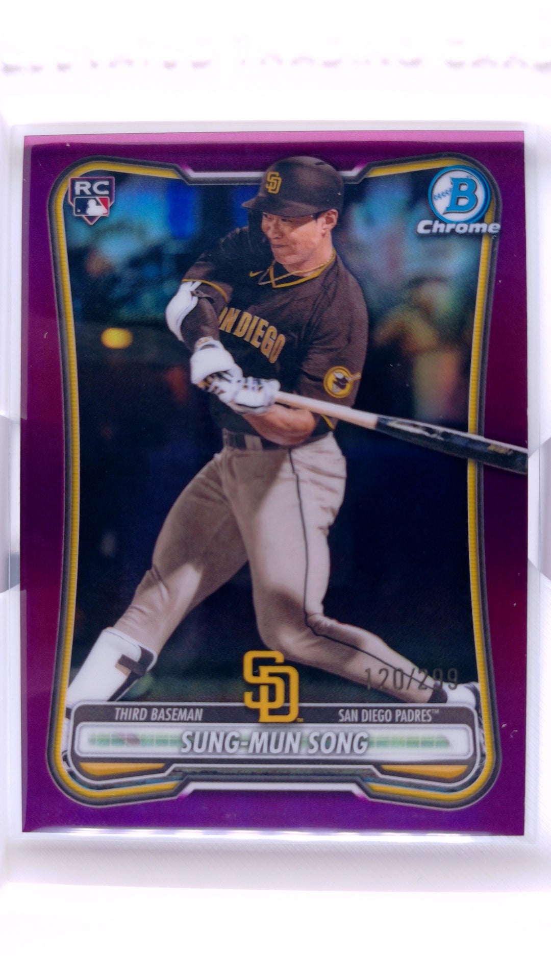 #47 Sung-Mun Song Rookie Fuchsia Refractor #120/299 - front