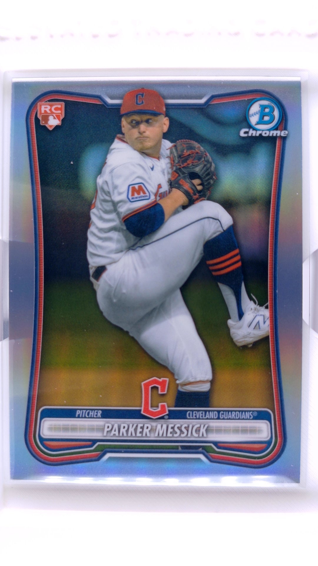 #3 Parker Messick Rookie Chrome Rookie Red RC Variation - front