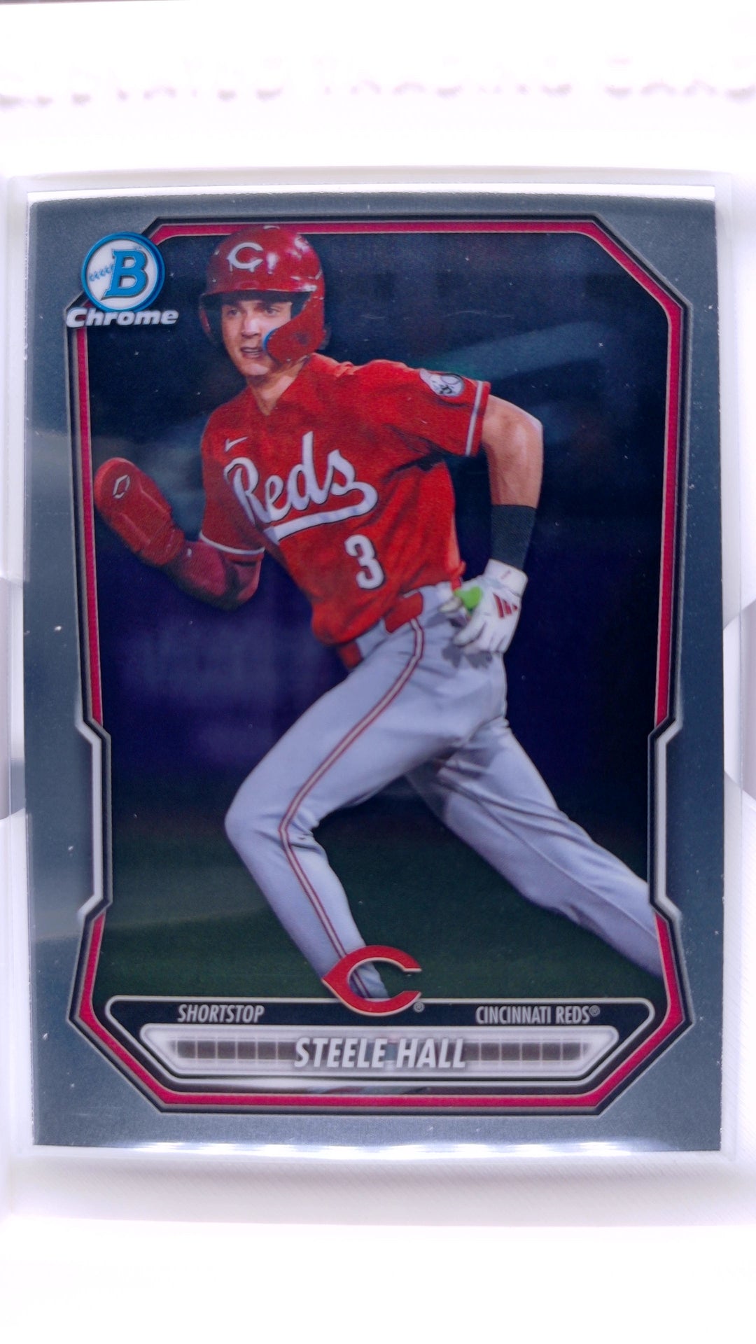 #BCP-243 Steele Hall Bowman Chrome Prospects - front