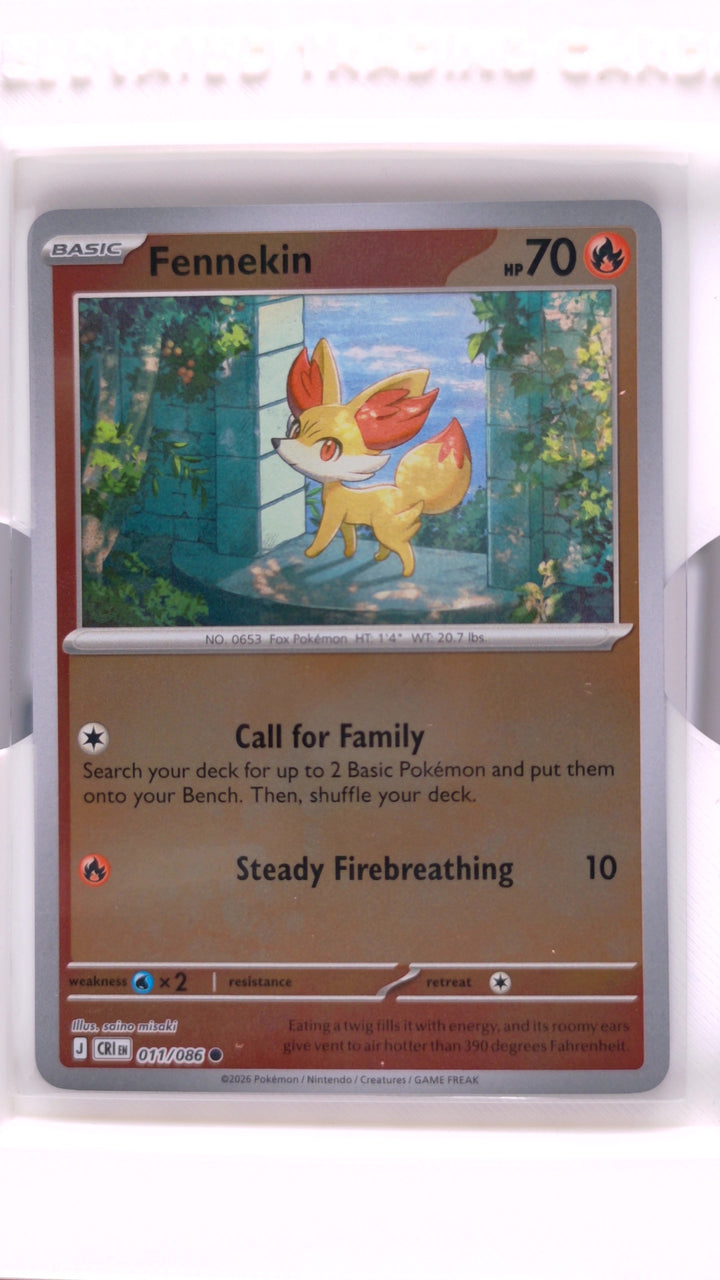 Pokémon: Mega Evolution — Chaos Rising Fennekin #011/086 Common Reverse Holo — Front