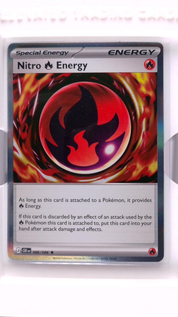 Pokémon: Mega Evolution — Chaos Rising Nitro Fire Energy #086/086 Rare Holo — Front