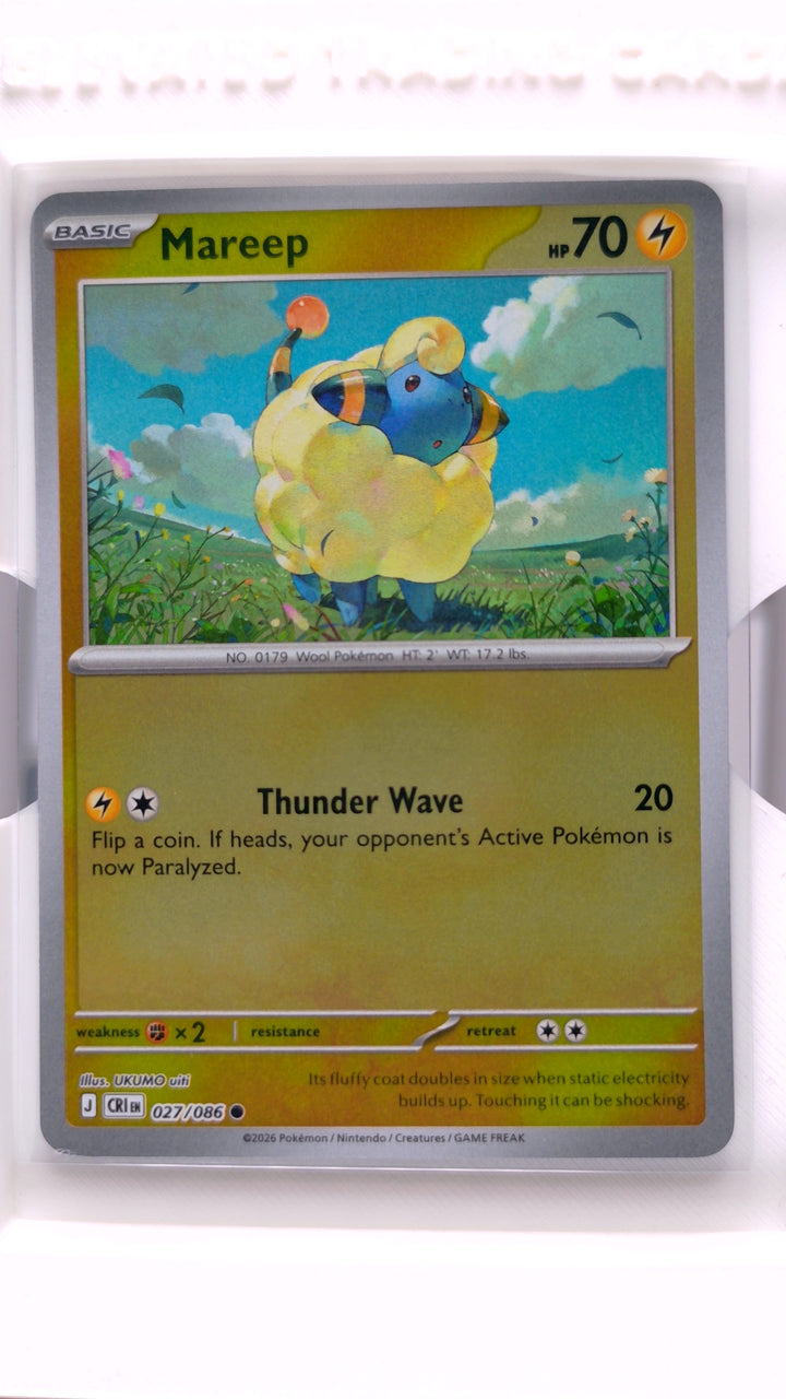 Pokémon: Mega Evolution — Chaos Rising Mareep #027/086 Common Reverse Holo — Front