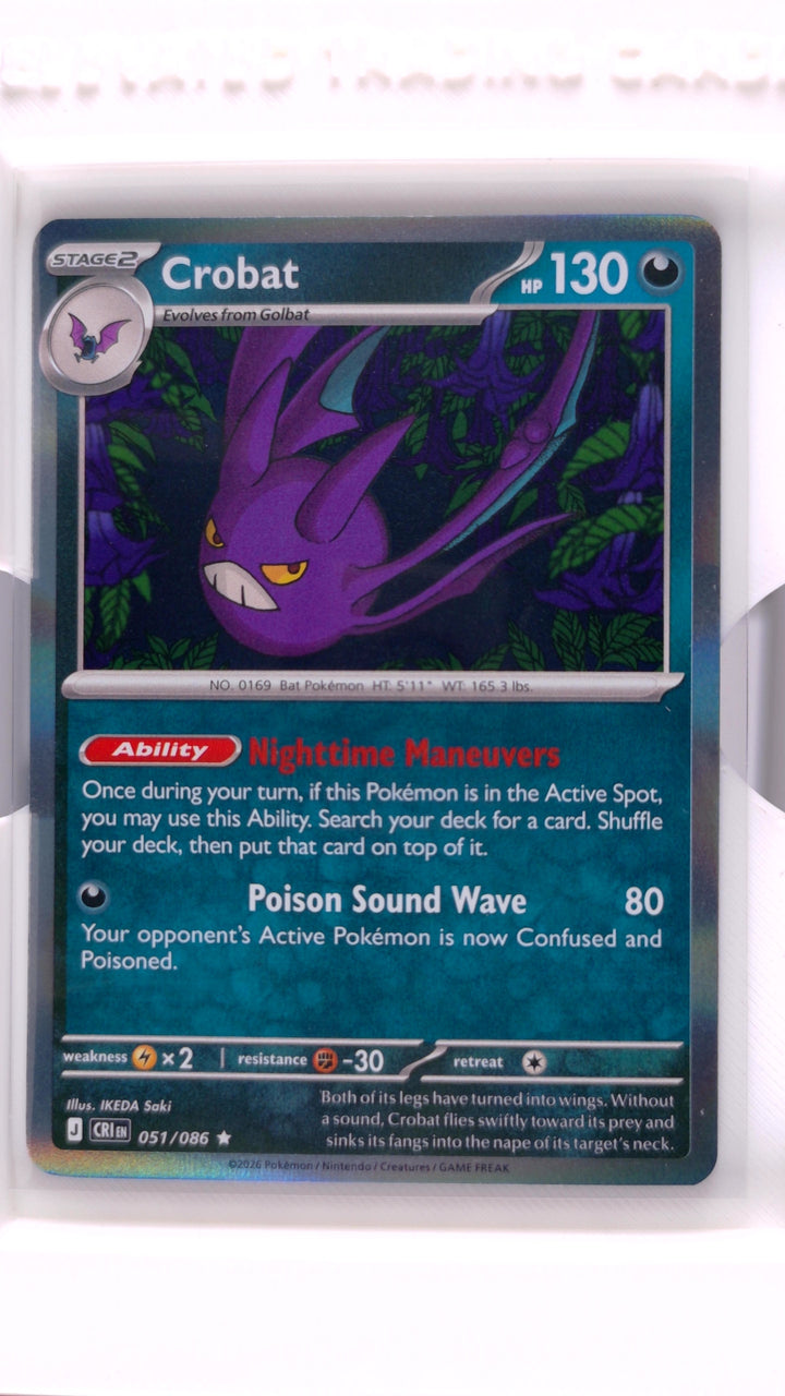 Pokémon: Mega Evolution — Chaos Rising Crobat #051/086 Rare Holo — Front