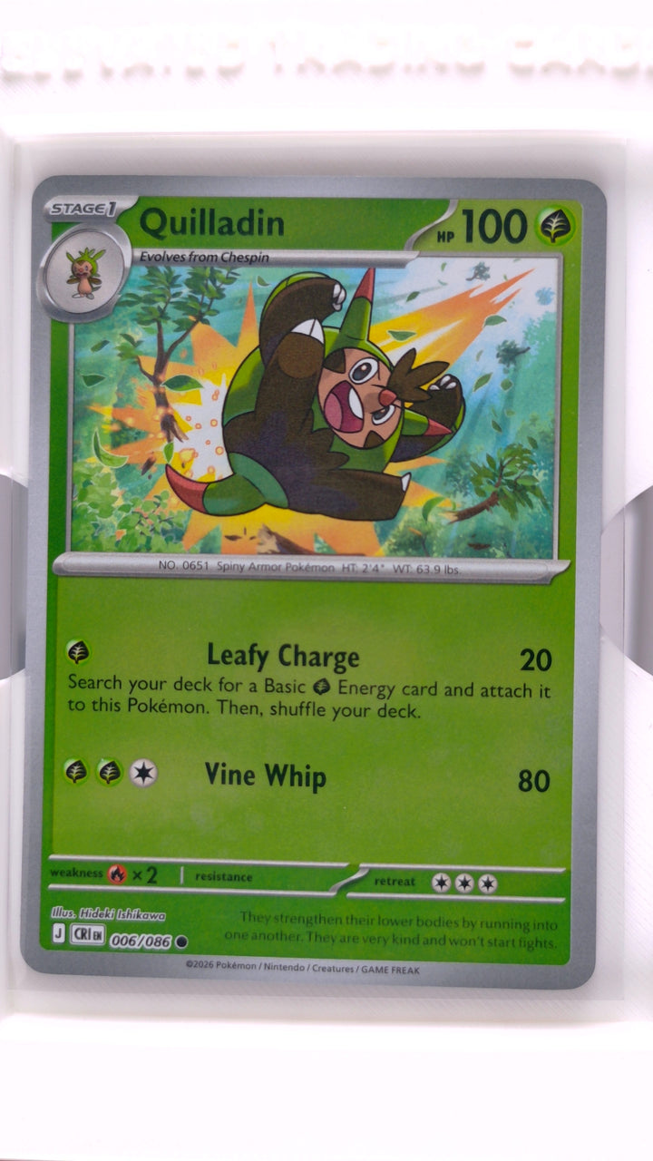 Pokémon: Mega Evolution — Chaos Rising Quilladin #006/086 Common Reverse Holo — Front