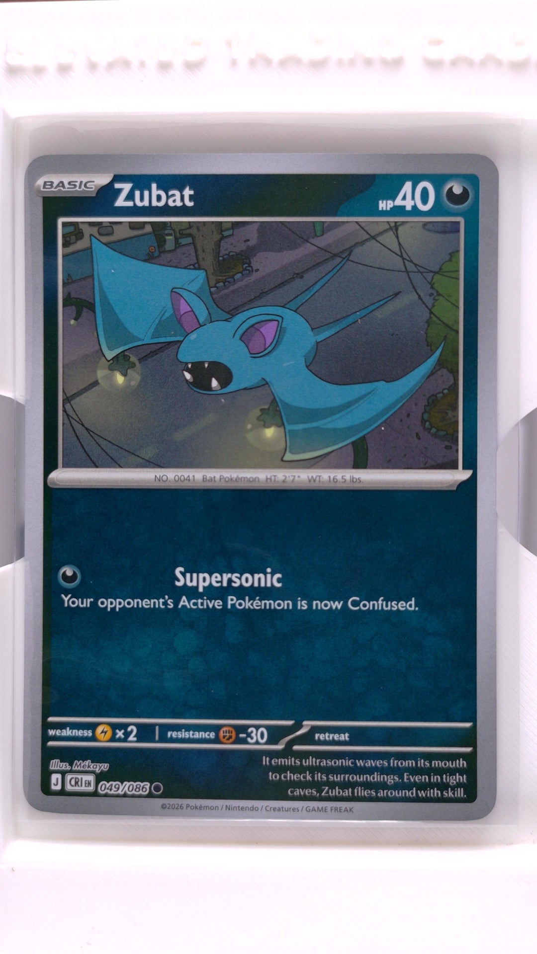 #49 Zubat Reverse Holo Common - front