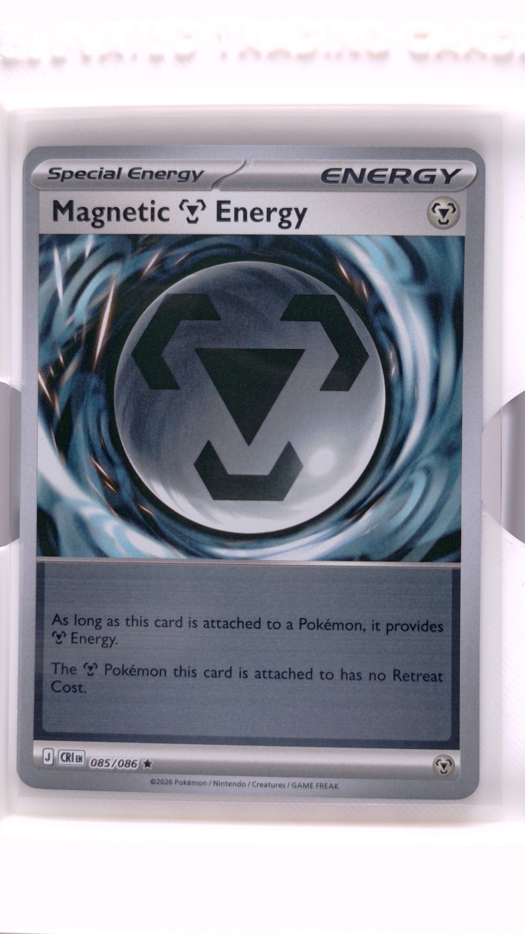 #85 Magnetic Metal Energy Reverse Holo Rare - front