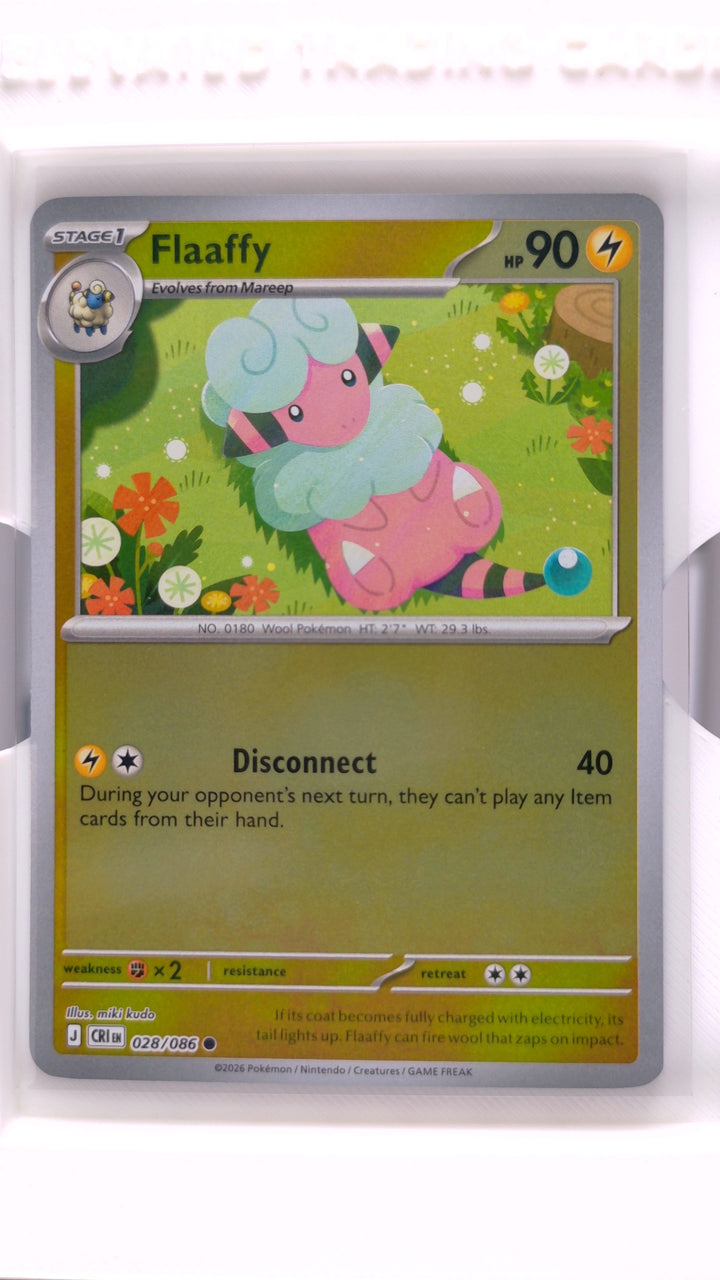 Pokémon: Mega Evolution — Chaos Rising Flaaffy #028/086 Common Reverse Holo — Front