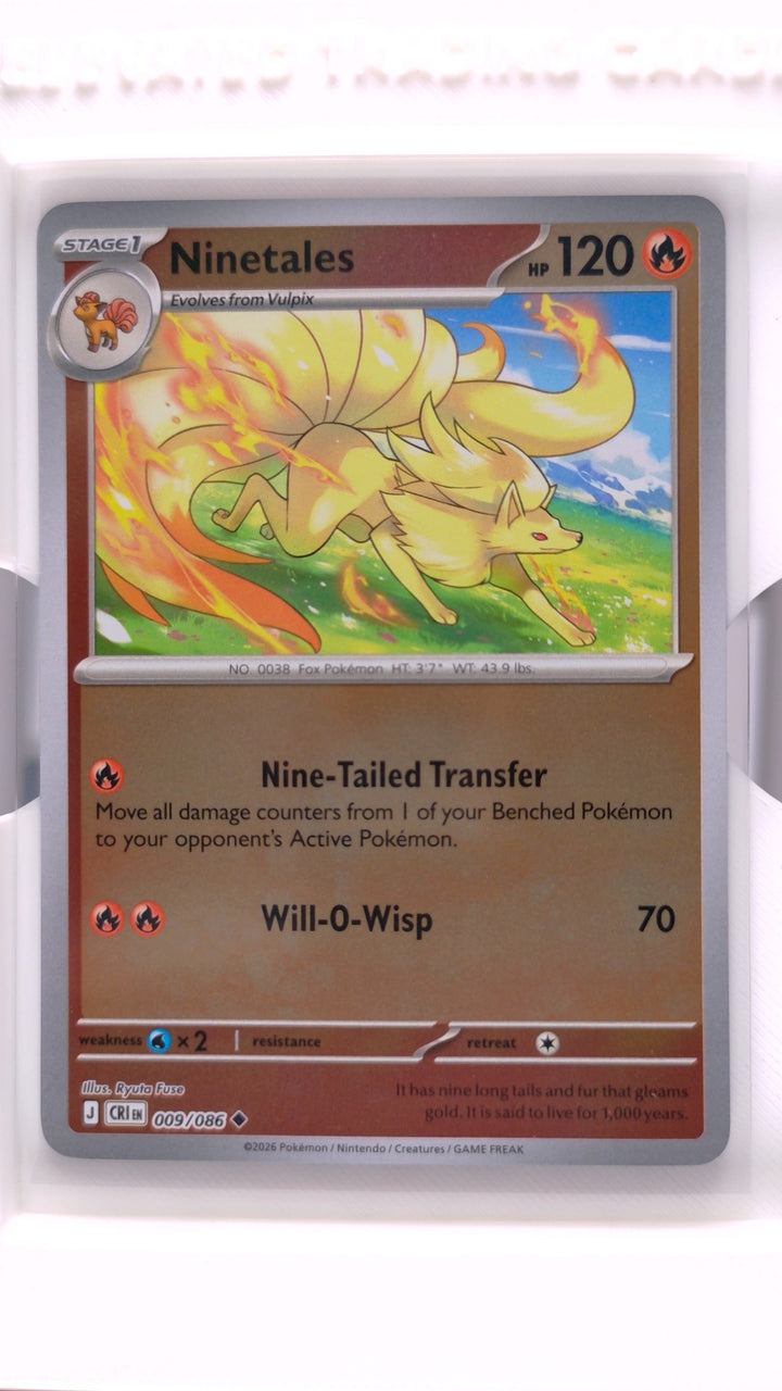 Pokémon: Mega Evolution — Chaos Rising Ninetales #009/086 Uncommon Reverse Holo — Front