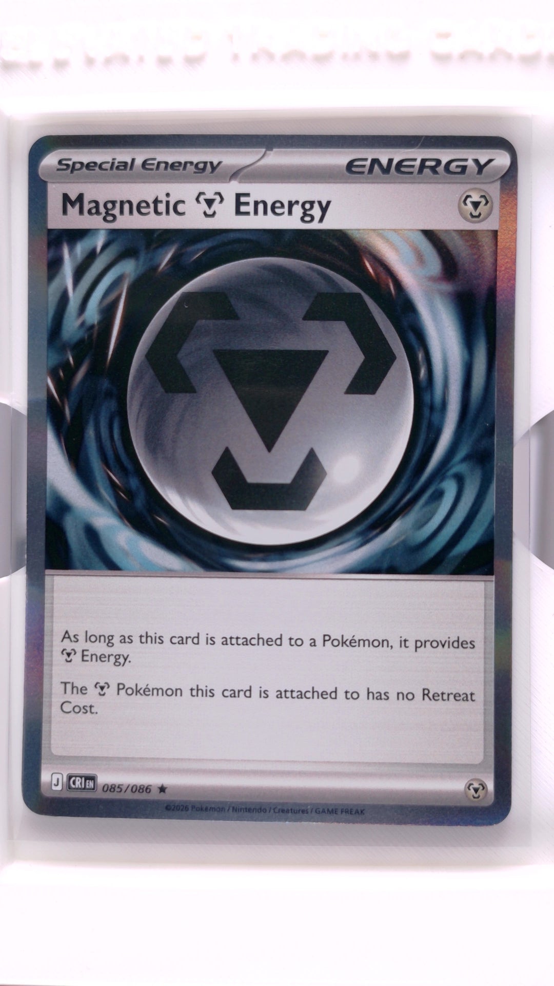 #85 Magnetic Metal Energy Holo Rare - front