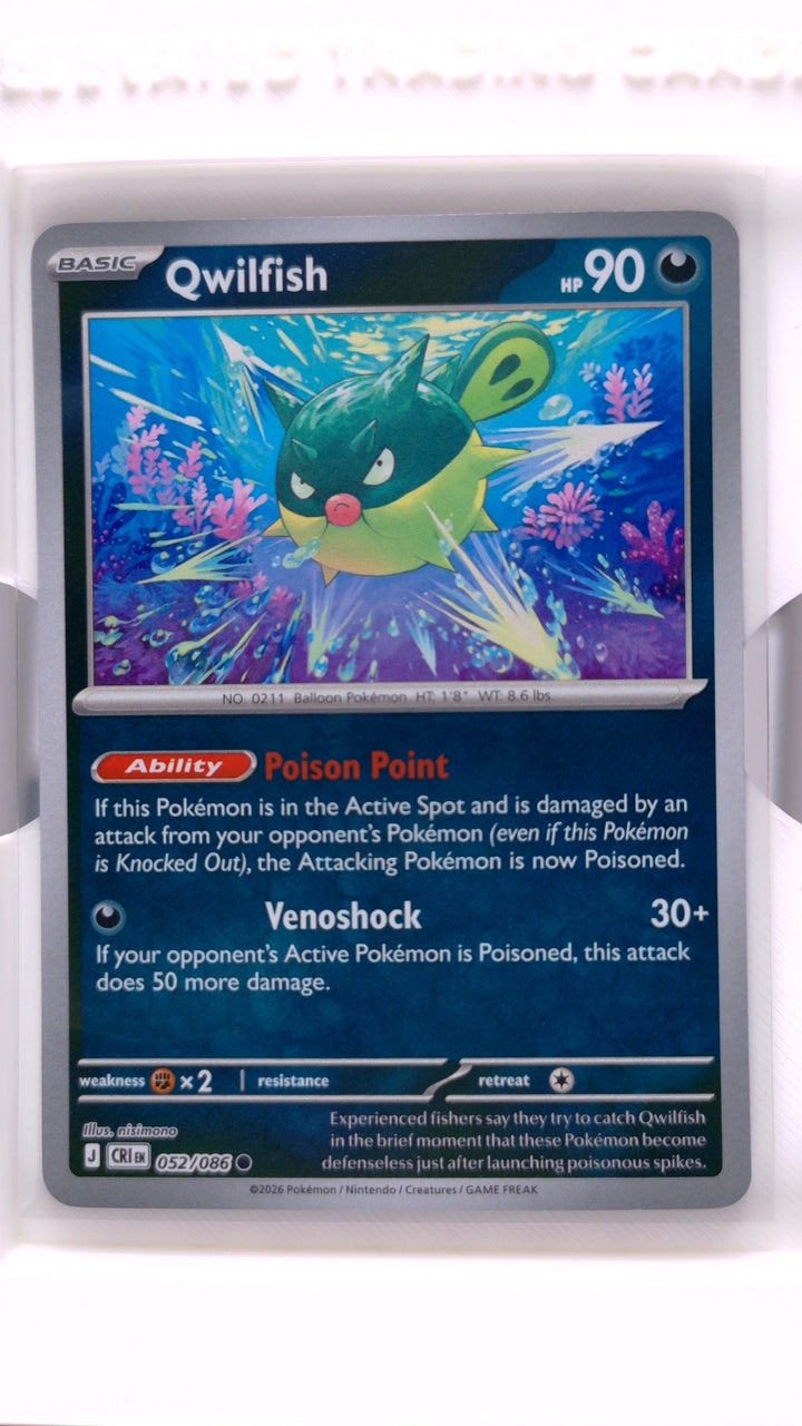 Pokémon: Mega Evolution — Chaos Rising Qwilfish #052/086 Common Reverse Holo — Front